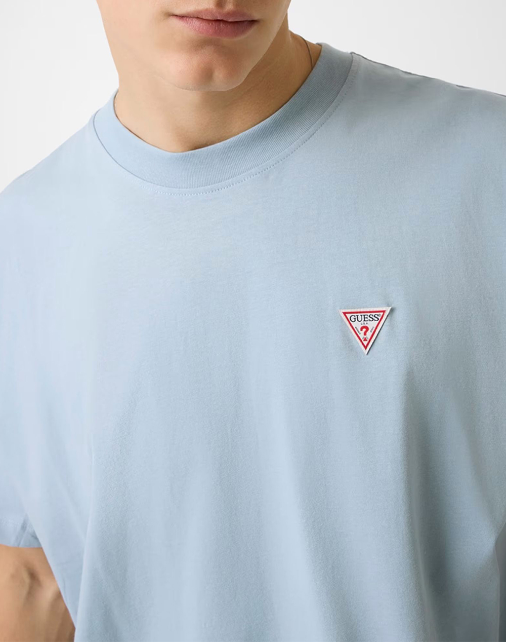 Guess Jeans Gj Ss Cn Os Mini Triangle Tee Μπλούζα Ανδρικό M4Yi46K8Fq4-G7P4 Lightblue ανδρικά ρούχα μπλούζες T-Shirt Politikos Shop Πολιτικός