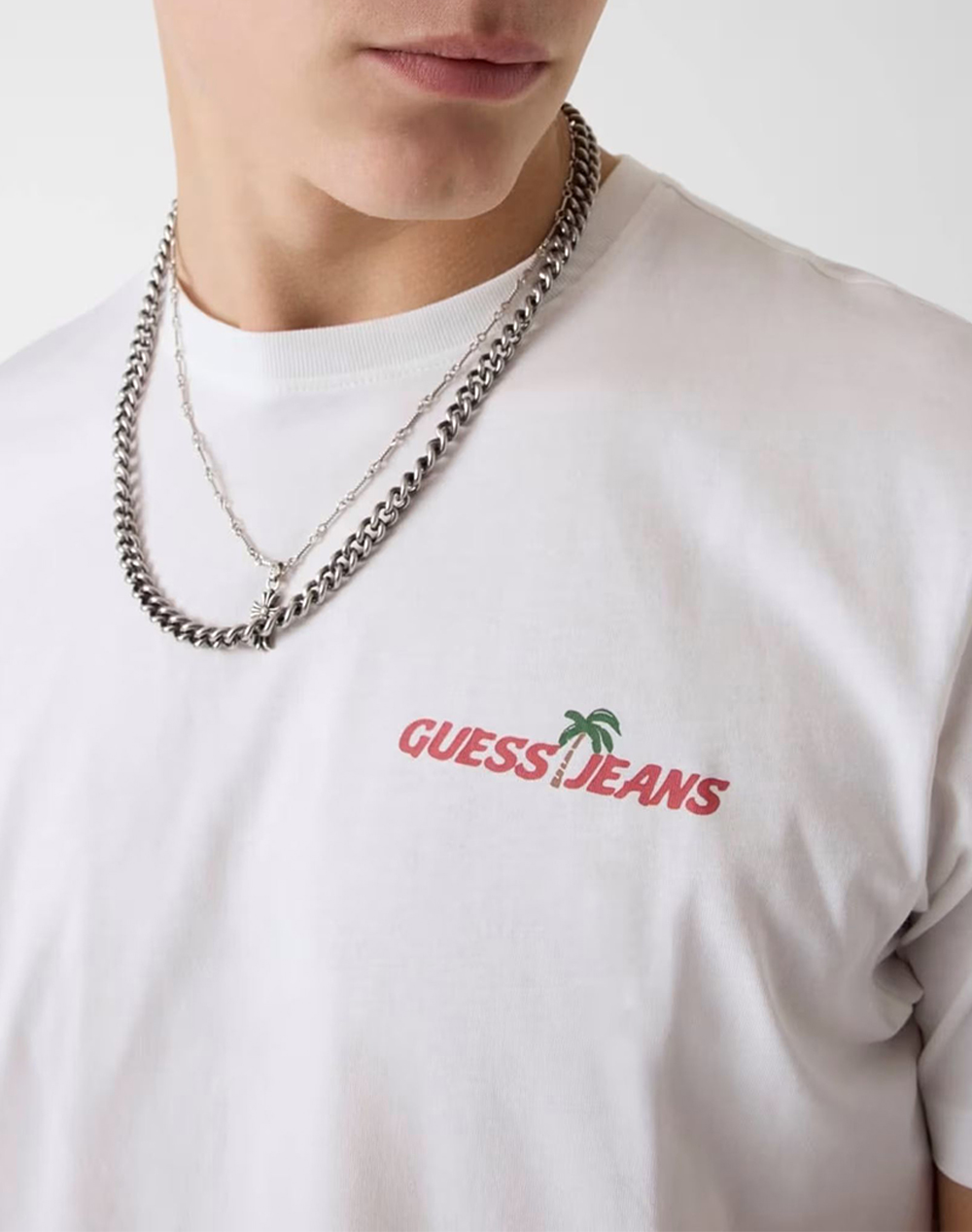 Guess Jeans Gj Ss Cn Reg West Coast Hotel Μπλούζα Ανδρικό M6Gic0K8Hm0-G046 White ανδρικά ρούχα μπλούζες T-Shirt Politikos Shop Πολιτικός