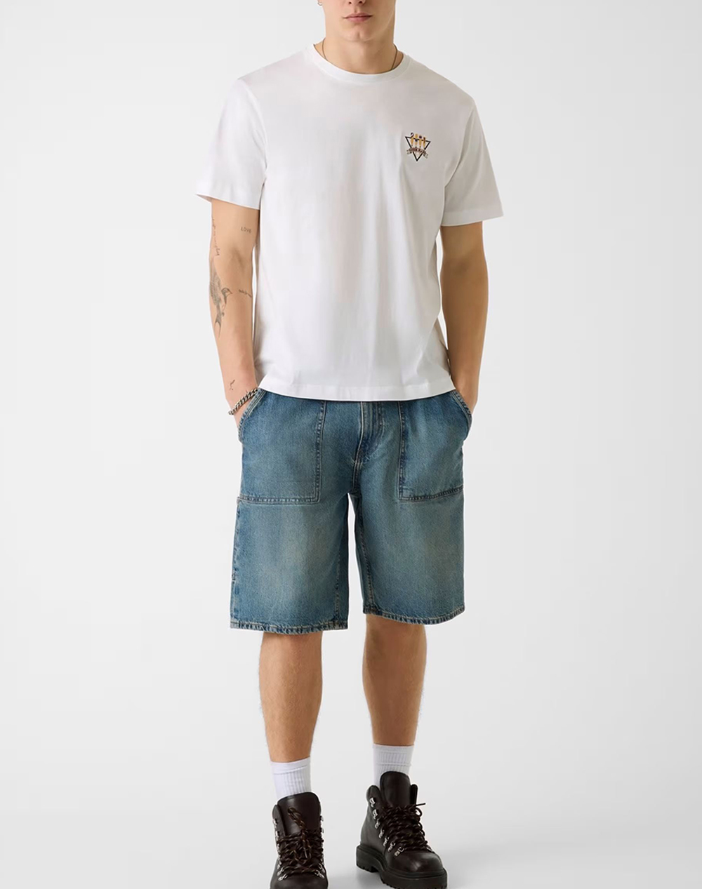 Guess Jeans Gj Ss Cn Reg Nautical Tee Μπλούζα Ανδρικό M6Gib7K8Hm0-G046 Offwhite ανδρικά ρούχα μπλούζες T-Shirt Politikos Shop Πολιτικός