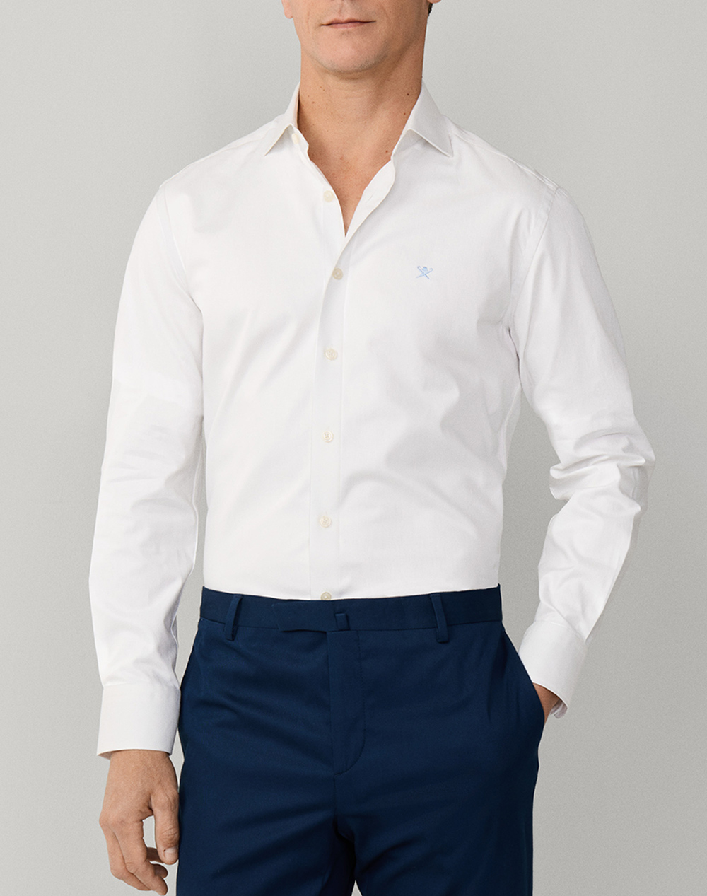 HACKETT ESSENTIALS ESS TEXTURE ΠΟΥΚΑΜΙΣΟ ΑΝΔΡΙΚΟ HM3010642-802 White