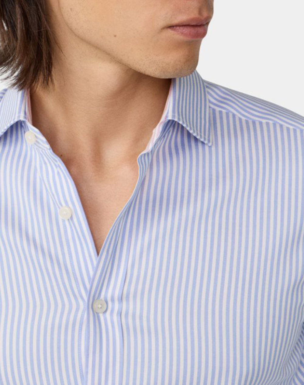 Hackett Drop 2A Double Face Bengal Str Πουκαμισο Ανδρικό Hm3010648-502 Lightblue ανδρικά ρούχα πουκάμισα Politikos Shop Πολιτικός