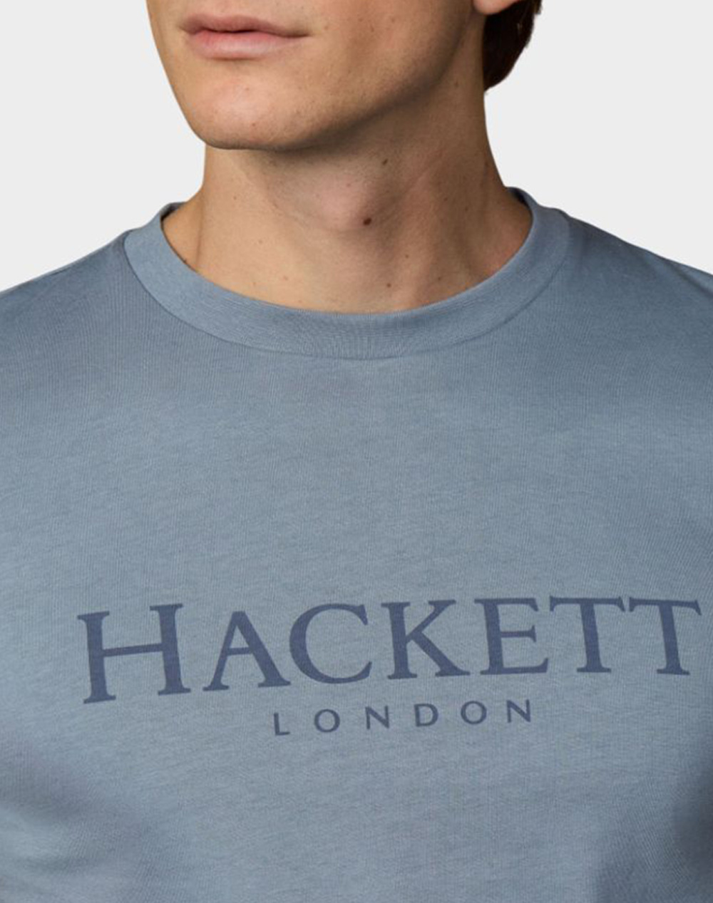 Hackett Essentials Heritage Ess Tee Μπλούζα Ανδρικό Hm5000091-583 Steelblue ανδρικά ρούχα μπλούζες T-Shirt Politikos Shop Πολιτικός