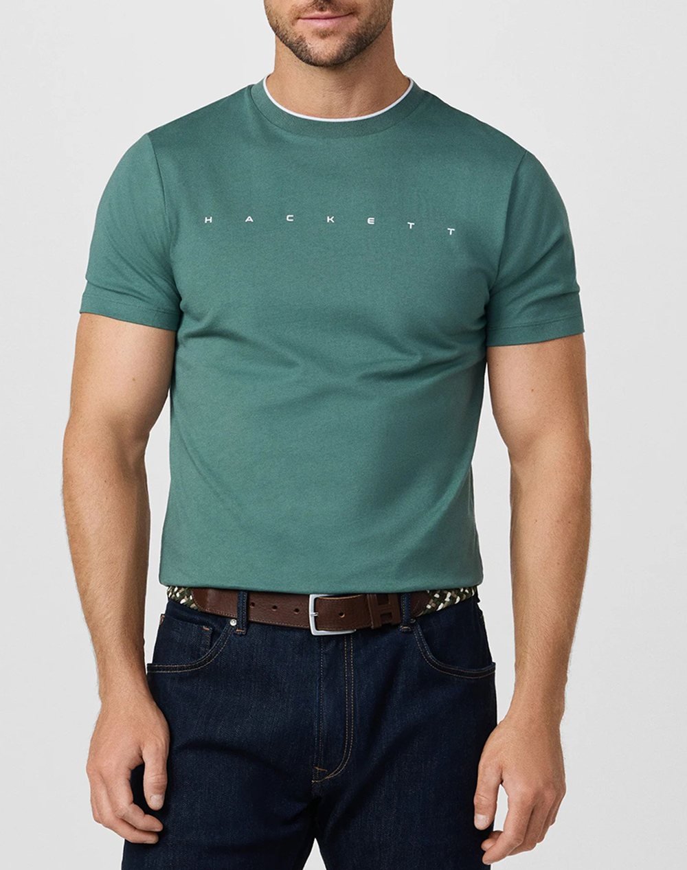 HACKETT DROP 1 HS ESSENTIAL TEE ΜΠΛΟΥΖΑ ΑΝΔΡΙΚΟ HM5000103-621 Green