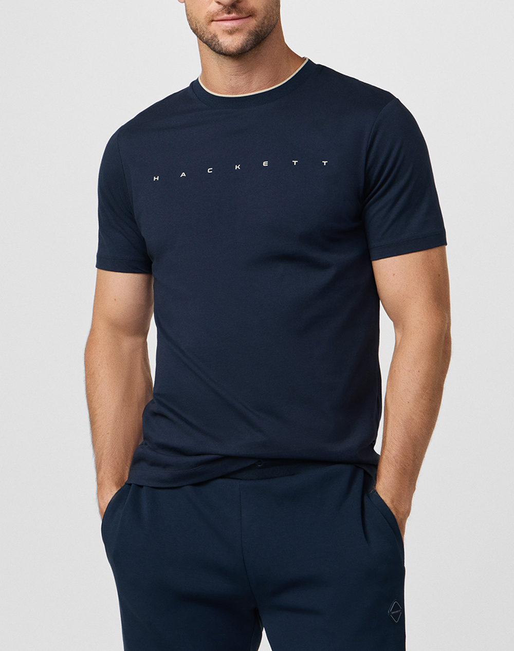 HACKETT DROP 1 HS ESSENTIAL TEE ΜΠΛΟΥΖΑ ΑΝΔΡΙΚΟ HM5000103-595 NavyBlue