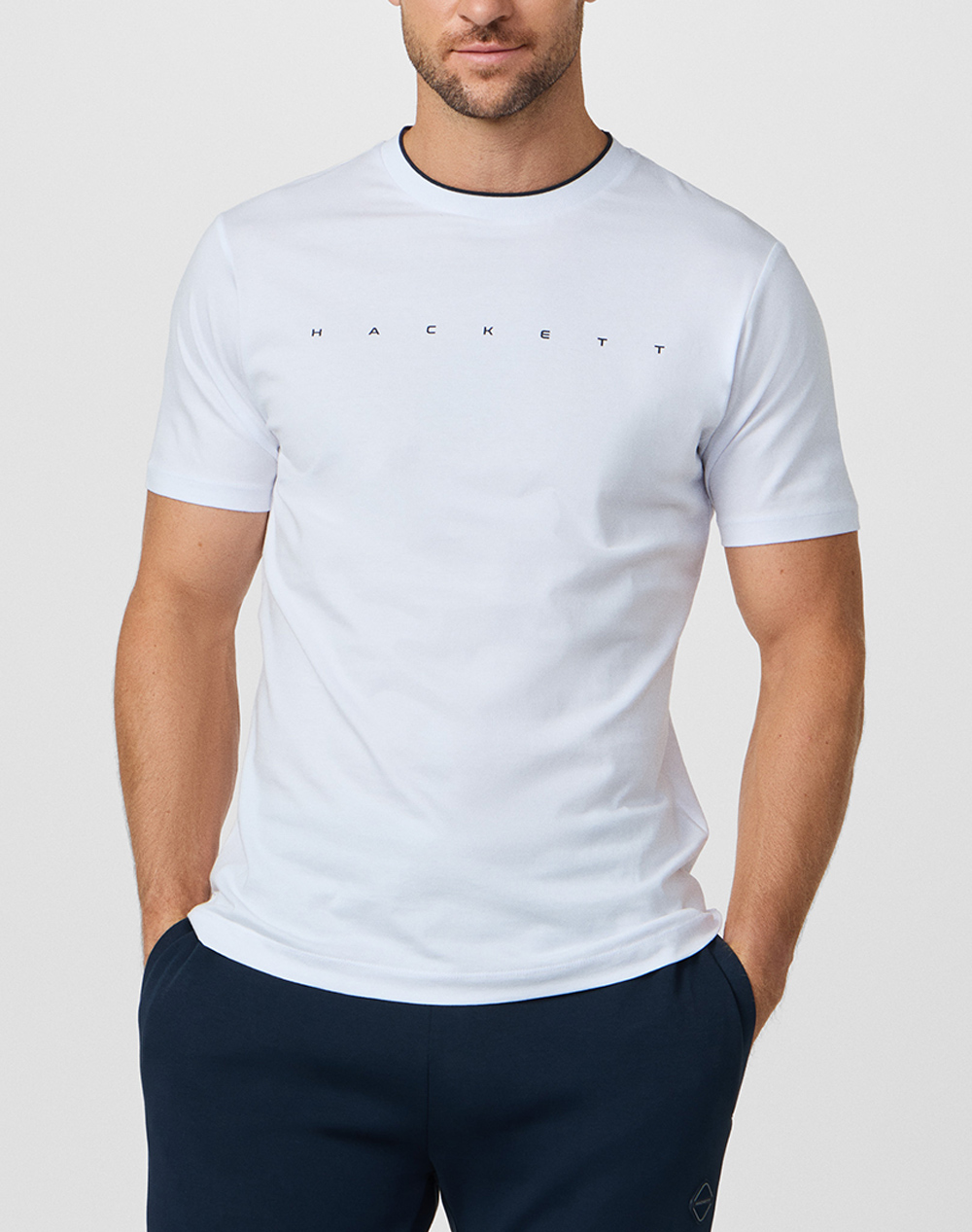 HACKETT DROP 1 HS ESSENTIAL TEE ΜΠΛΟΥΖΑ ΑΝΔΡΙΚΟ HM5000103-802 White