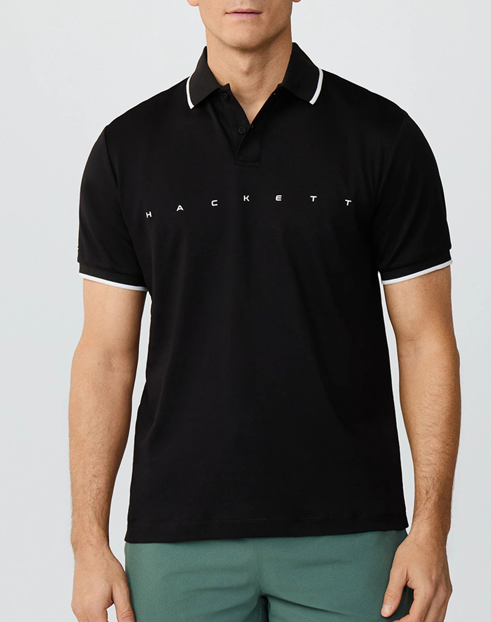 HACKETT DROP 1 HS ESSENTIAL POLO ΜΠΛΟΥΖΑ ΑΝΔΡΙΚΟ HM5600120-999 Black