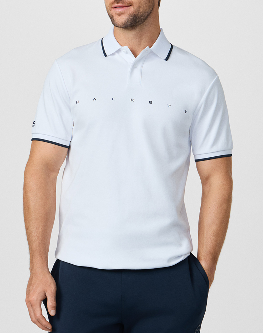 HACKETT DROP 1 HS ESSENTIAL POLO ΜΠΛΟΥΖΑ ΑΝΔΡΙΚΟ HM5600120-802 White