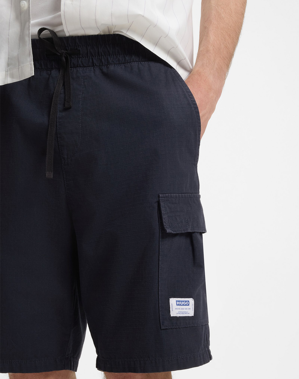 Hugo Giulio262D 10269374 01 50559937-405 Darkblue ανδρικά ρούχα Σορτς Βερμουδες Cargo Politikos Shop Πολιτικός
