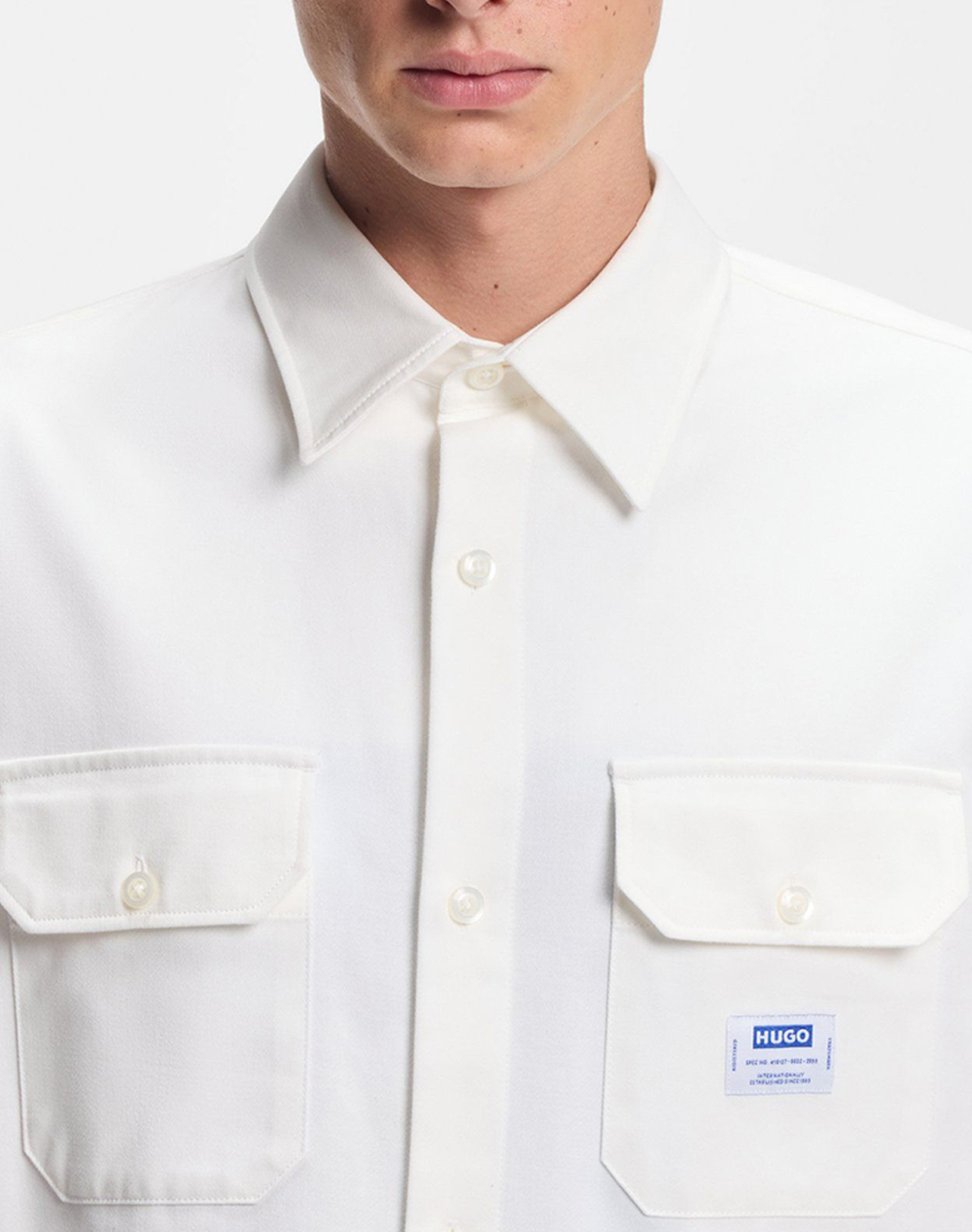 Hugo Ekynone 10260730 01 50520001-121 Offwhite ανδρικά ρούχα πουκάμισα Politikos Shop Πολιτικός