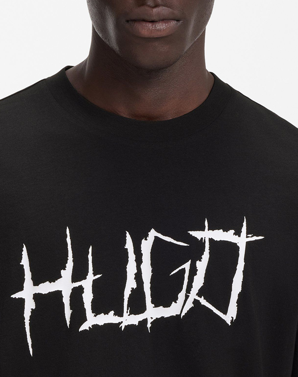 Hugo Namerix 10258299 01 50554350-001 Black ανδρικά ρούχα μπλούζες T-Shirt Politikos Shop Πολιτικός