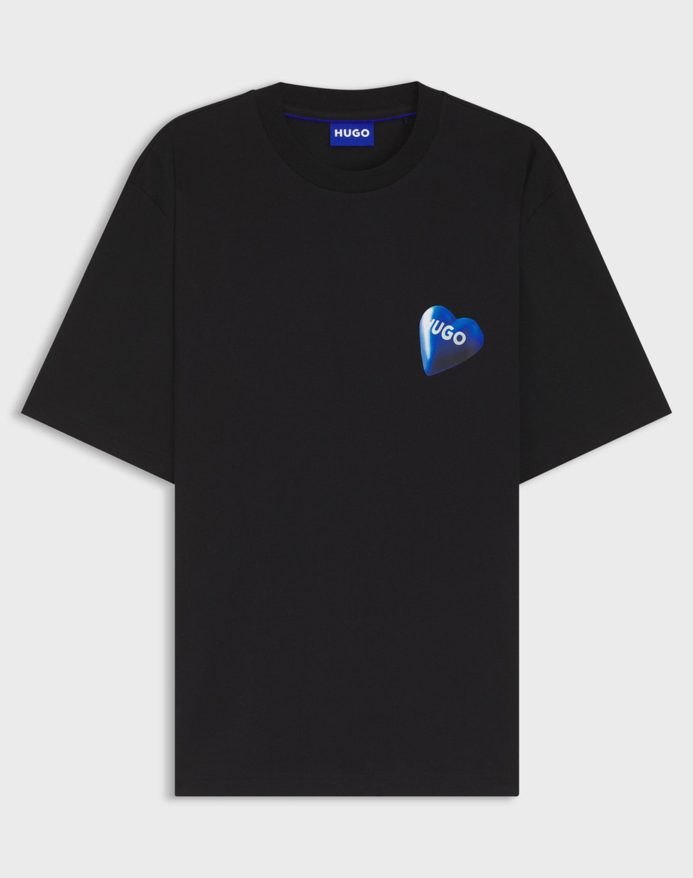 Hugo Nalentinio 10266060 01 50562727-001 Black ανδρικά ρούχα μπλούζες T-Shirt Politikos Shop Πολιτικός
