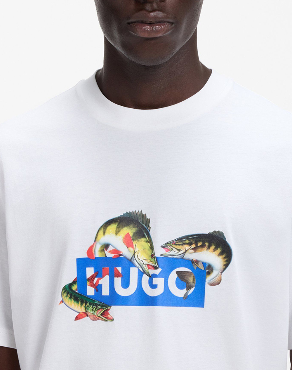 Hugo Nalotrix 10258299 01 50554349-110 Offwhite ανδρικά ρούχα μπλούζες T-Shirt Politikos Shop Πολιτικός