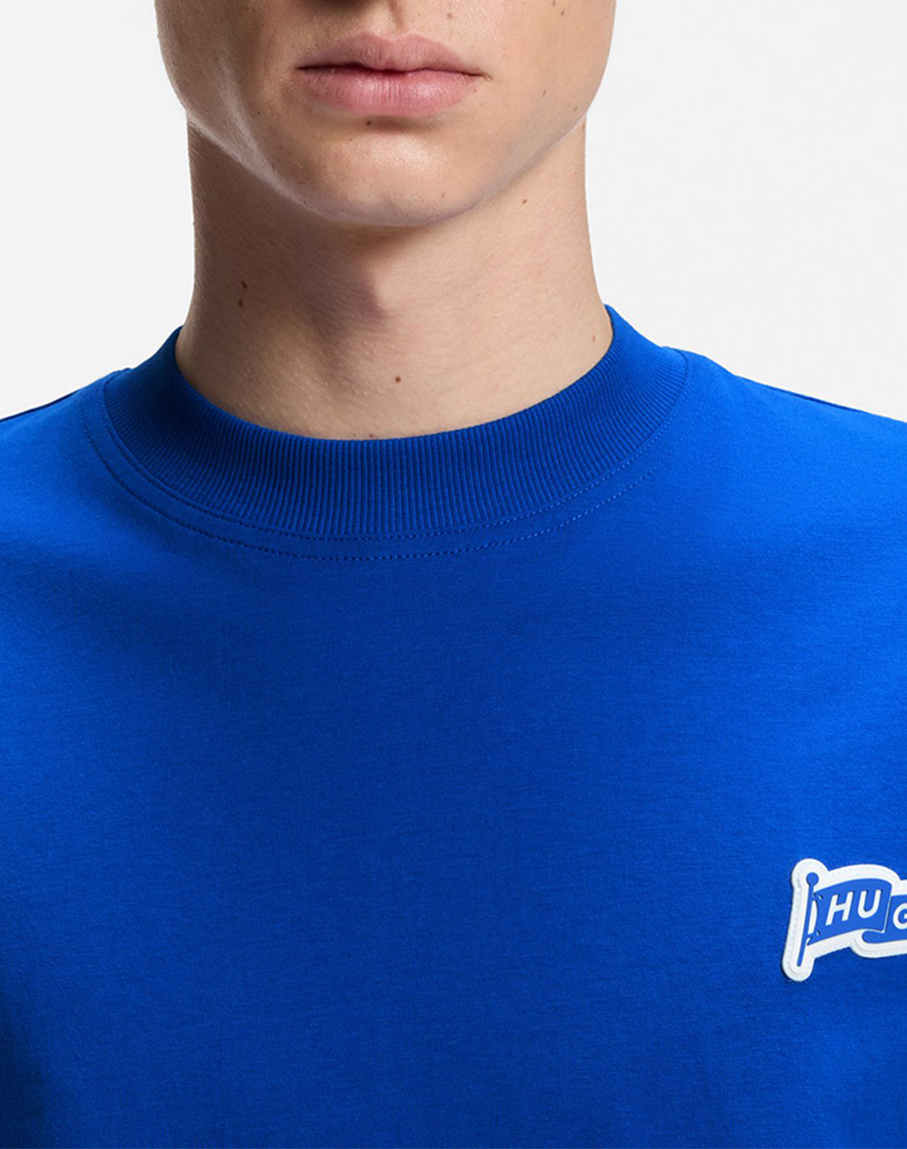 Hugo Nohatio 10278039 01 50556411-493 Blue ανδρικά ρούχα μπλούζες T-Shirt Politikos Shop Πολιτικός