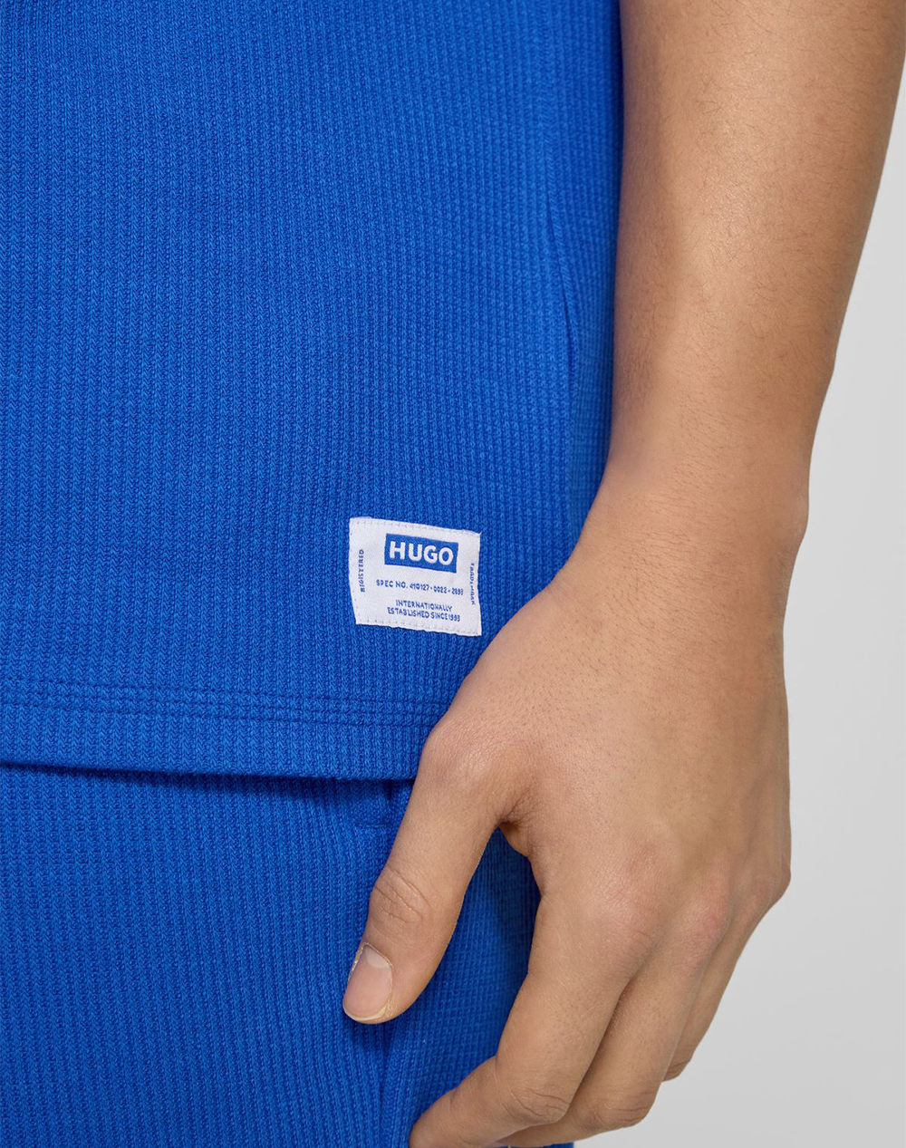Hugo Nuwaffle 10268873 01 50534434-493 Blue ανδρικά ρούχα μπλούζες T-Shirt Politikos Shop Πολιτικός