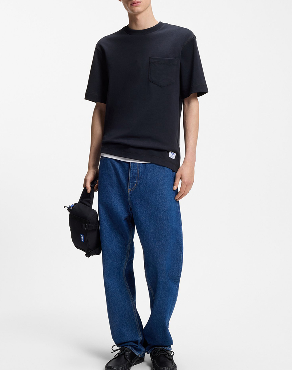 Hugo Nestite 10274737 01 50549108-405 Darkblue ανδρικά ρούχα μπλούζες T-Shirt Politikos Shop Πολιτικός