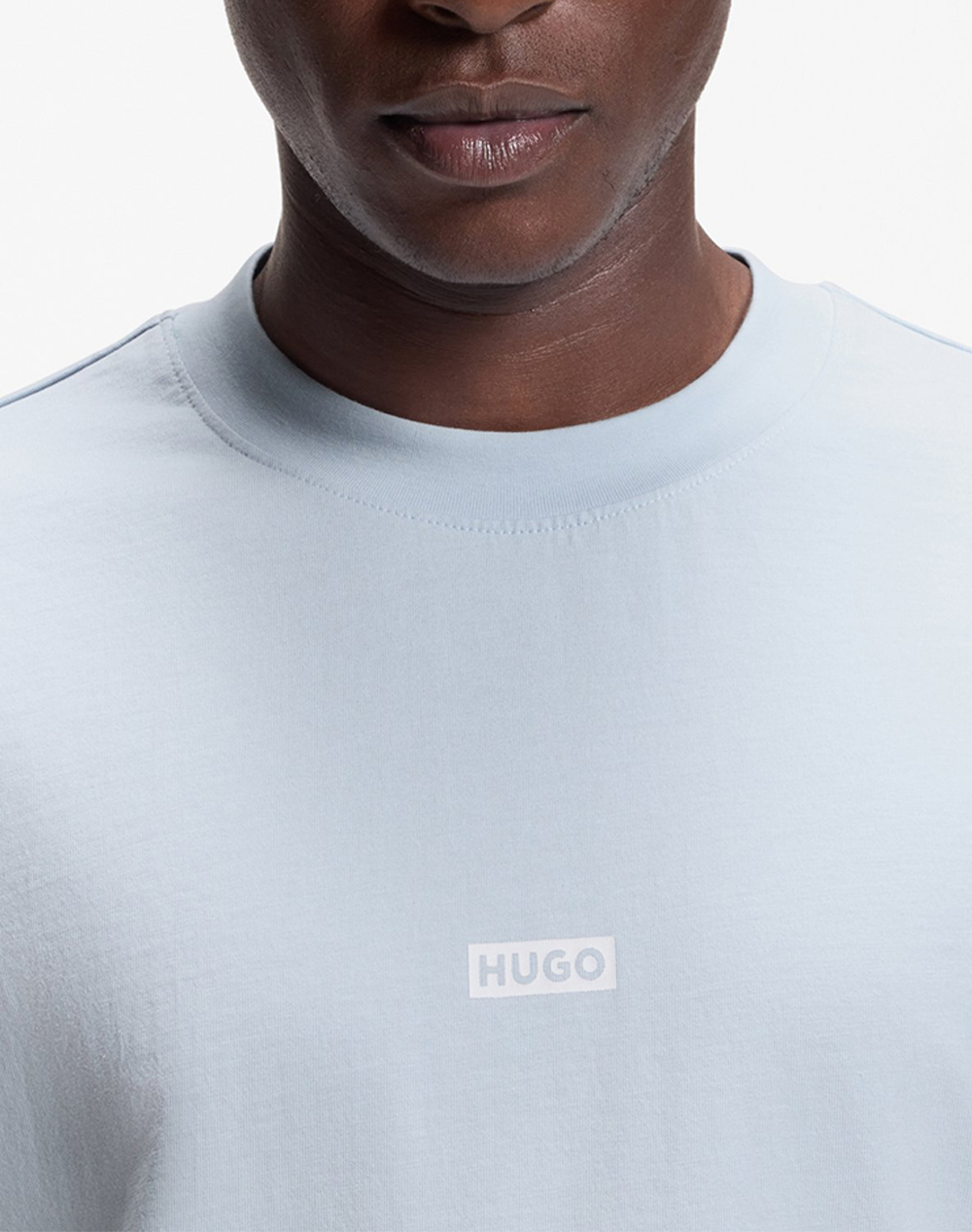 Hugo Nalono F 10250555 01 50560732-460 Lightblue ανδρικά ρούχα μπλούζες T-Shirt Politikos Shop Πολιτικός