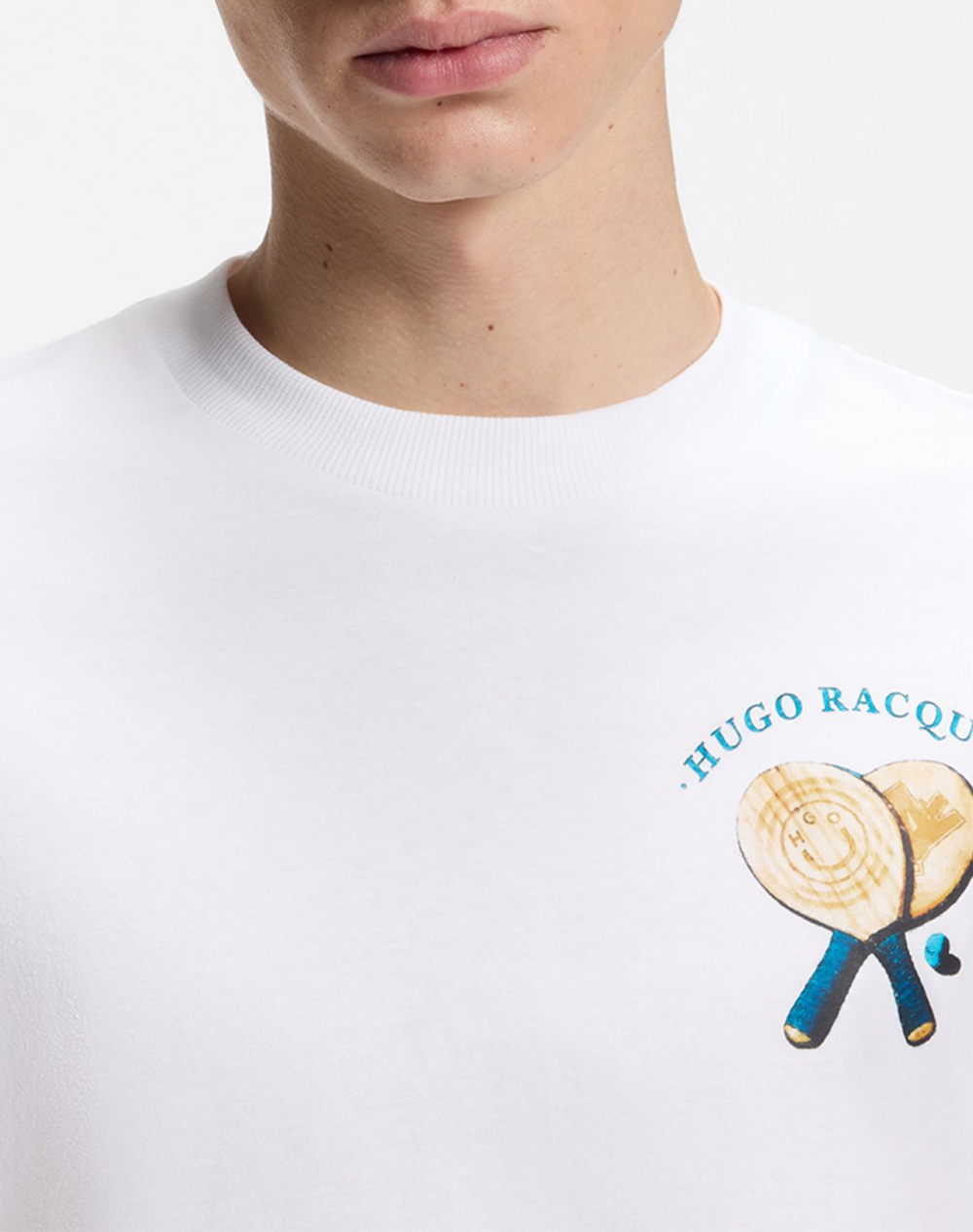 Hugo Nulaxo 10272987 01 50560093-100 White ανδρικά ρούχα μπλούζες T-Shirt Politikos Shop Πολιτικός