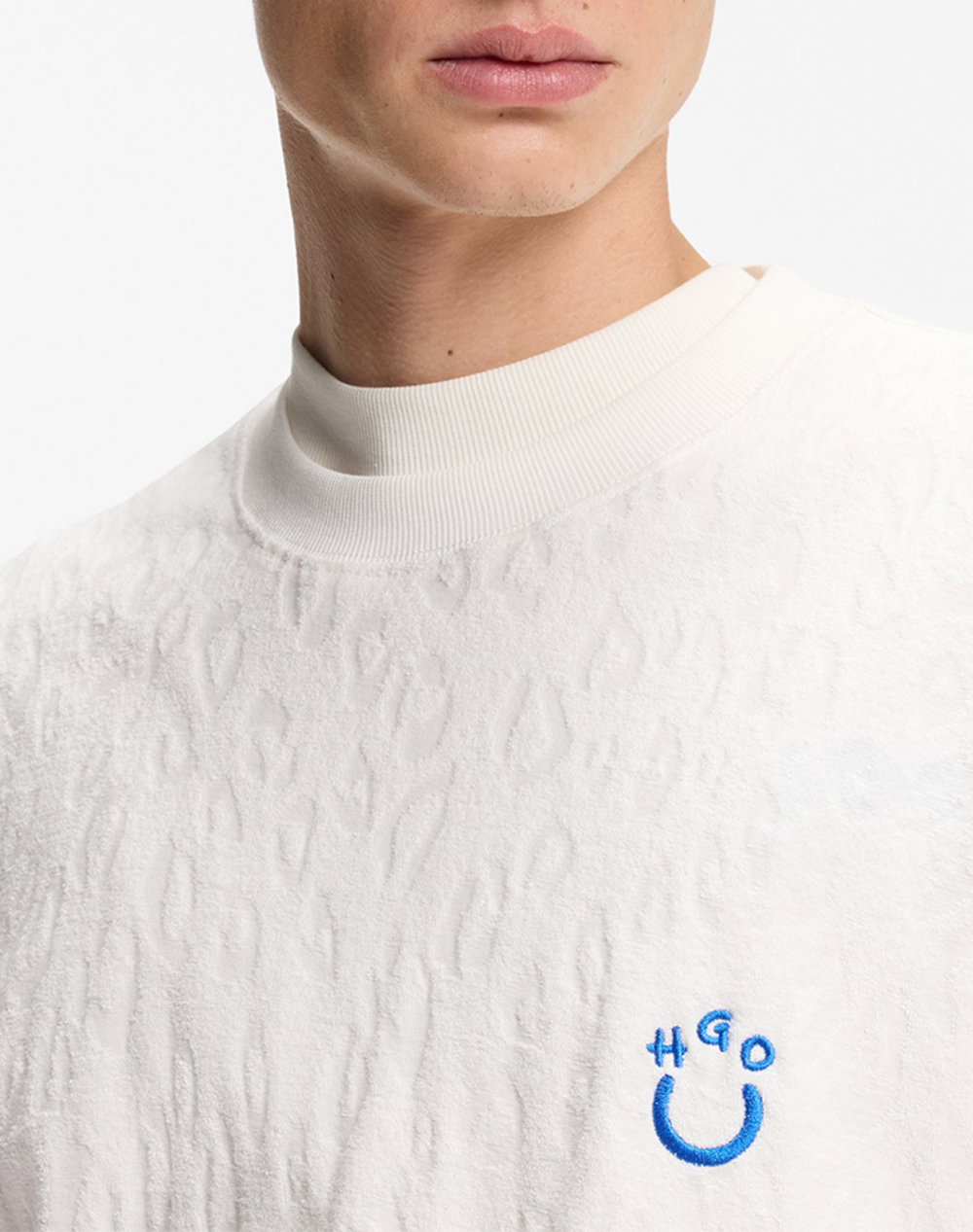 Hugo Nagutee 10278177 01 50557808-121 Offwhite ανδρικά ρούχα μπλούζες T-Shirt Politikos Shop Πολιτικός