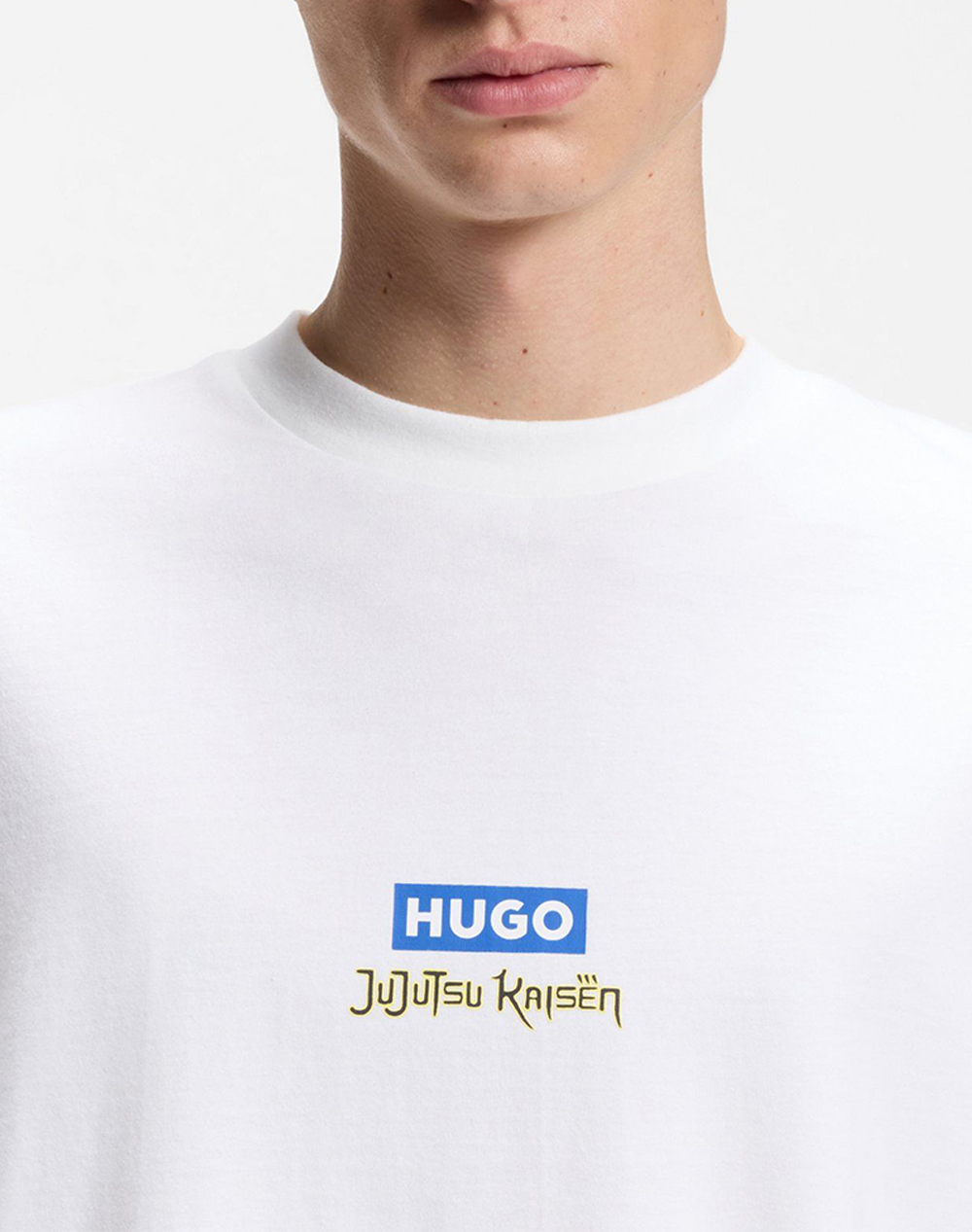 Hugo Nichaboso Jjk 10250555 01 50554835-100 White ανδρικά ρούχα μπλούζες T-Shirt Politikos Shop Πολιτικός