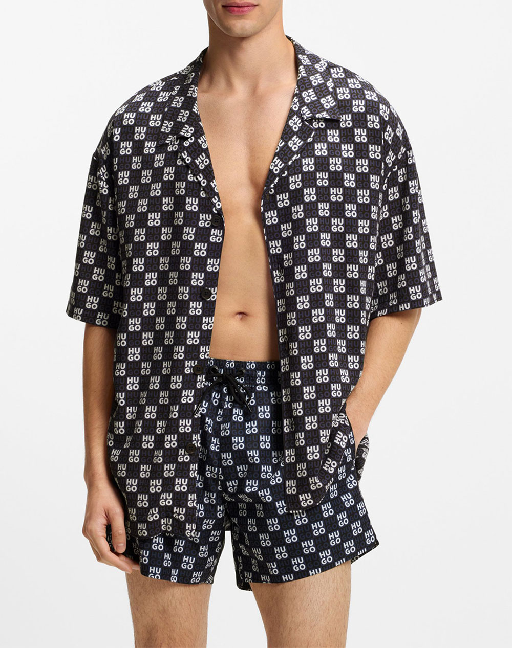 HUGO BEACH SHIRT RELAXED 10268906 01 50540065-411 NavyBlue
