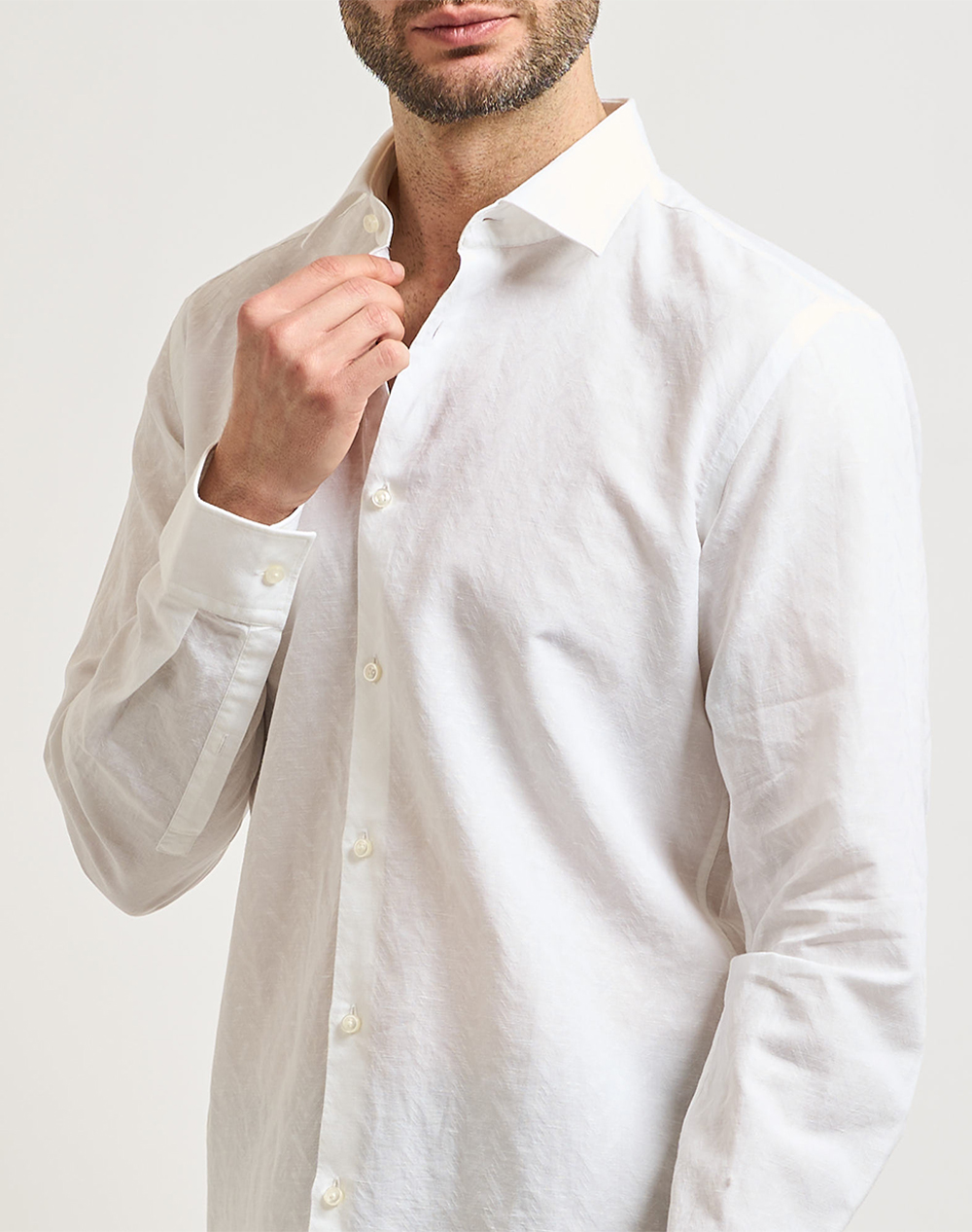 Hugo Kenno 10278938 01 50561163-199 Offwhite ανδρικά ρούχα πουκάμισα Politikos Shop Πολιτικός