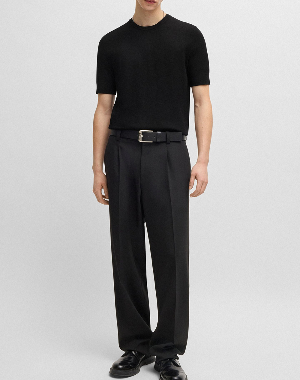Hugo San Carl-Cv 10269883 01 50536693-001 Black ανδρικά ρούχα μπλούζες T-Shirt Politikos Shop Πολιτικός