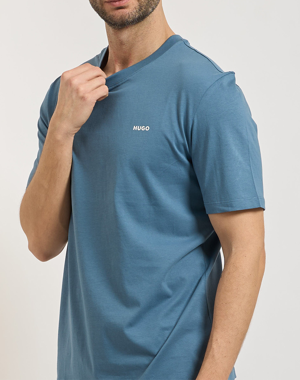Hugo Dero222 10229761 01 50466158-496-496 Blue ανδρικά ρούχα μπλούζες T-Shirt Politikos Shop Πολιτικός