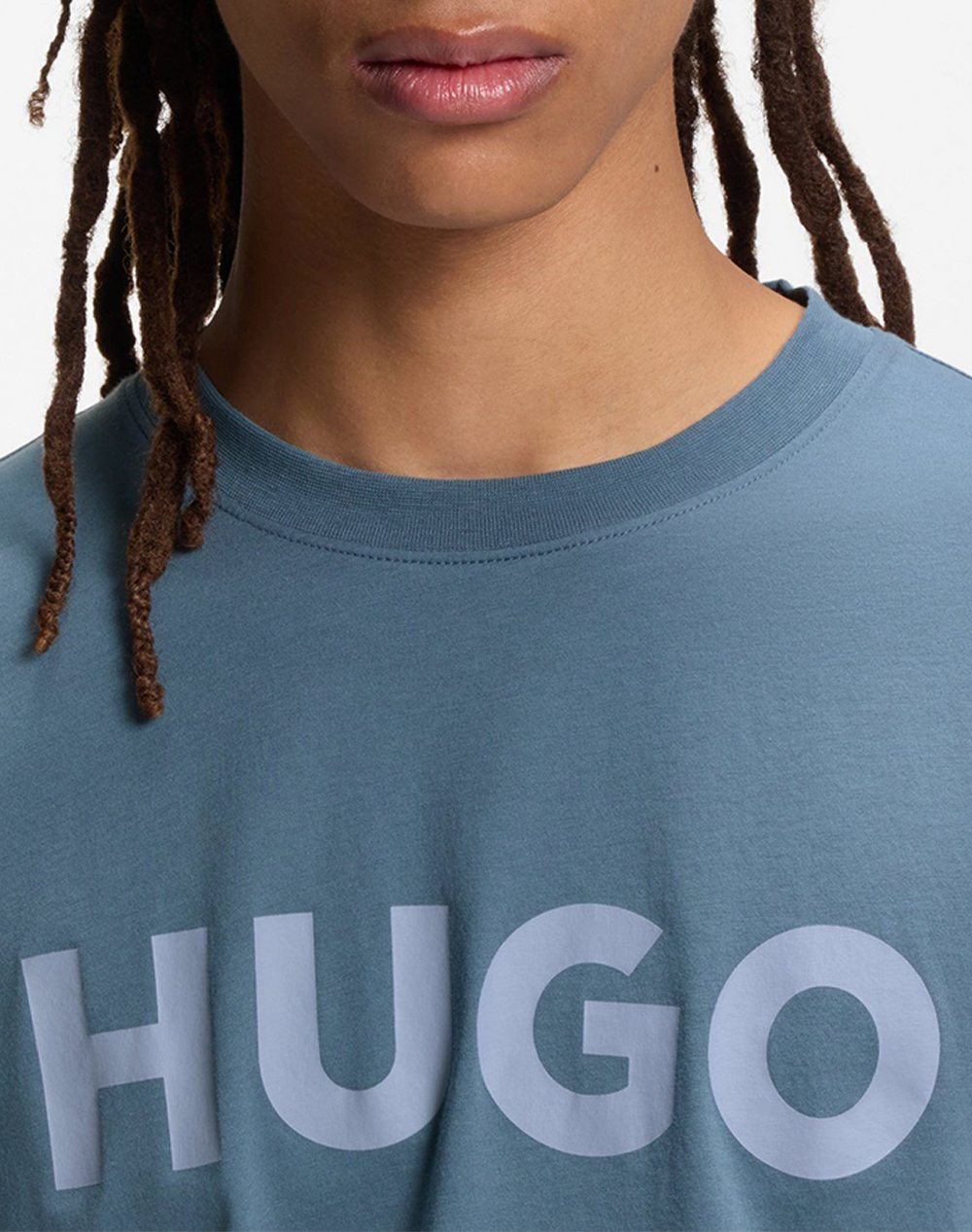Hugo Dulivio 10229761 01 50467556-496-496 Cyan ανδρικά ρούχα μπλούζες T-Shirt Politikos Shop Πολιτικός