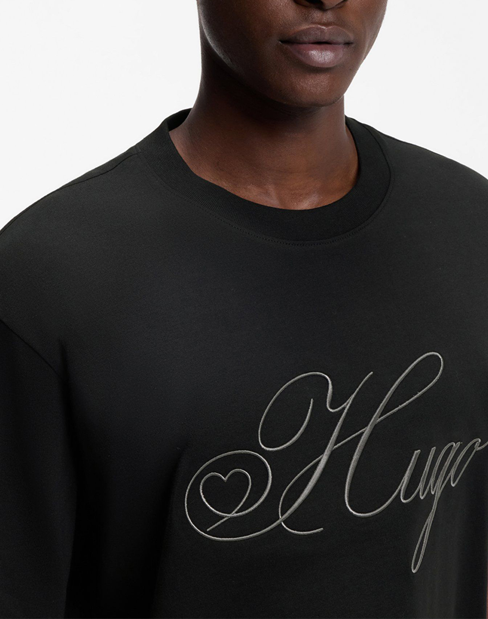 Hugo Dalent 10272987 01 50557058-001 Black ανδρικά ρούχα μπλούζες T-Shirt Politikos Shop Πολιτικός