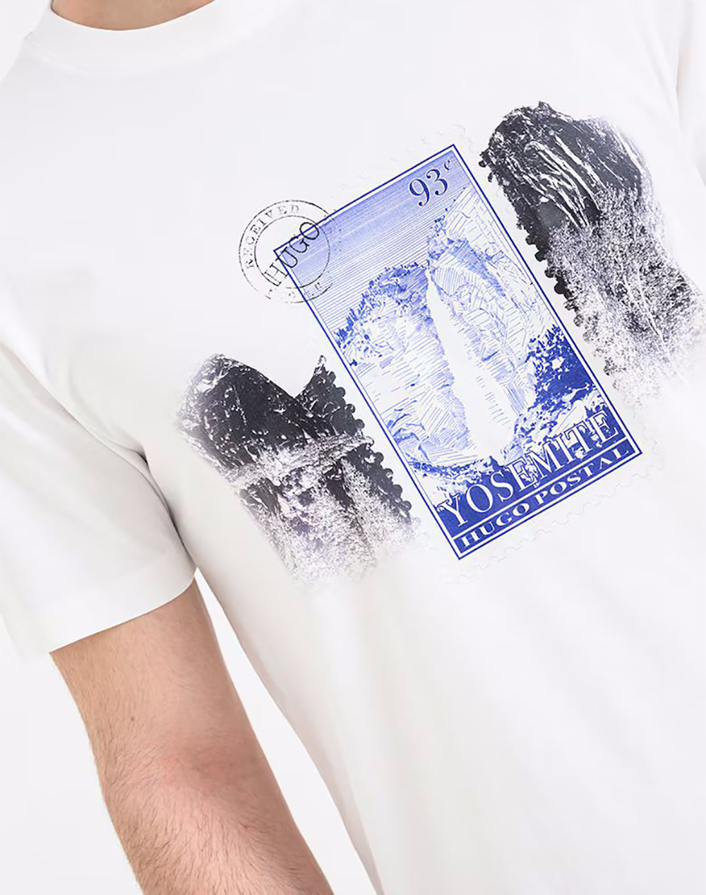 Hugo Divalis 10272987 01 50553713-102 Offwhite ανδρικά ρούχα μπλούζες T-Shirt Politikos Shop Πολιτικός