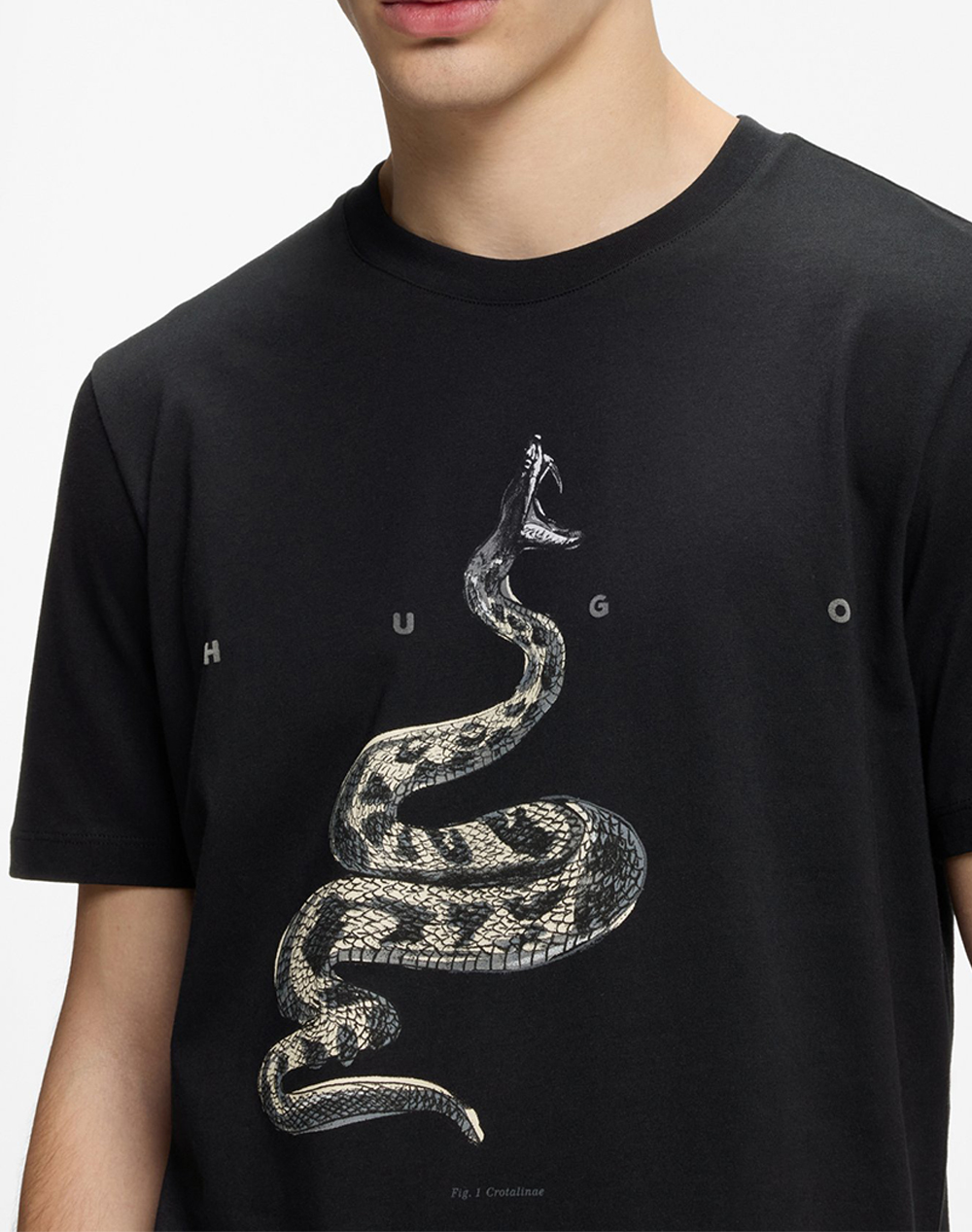 Hugo Discorb 10258299 01 50557672-001 Black ανδρικά ρούχα μπλούζες T-Shirt Politikos Shop Πολιτικός