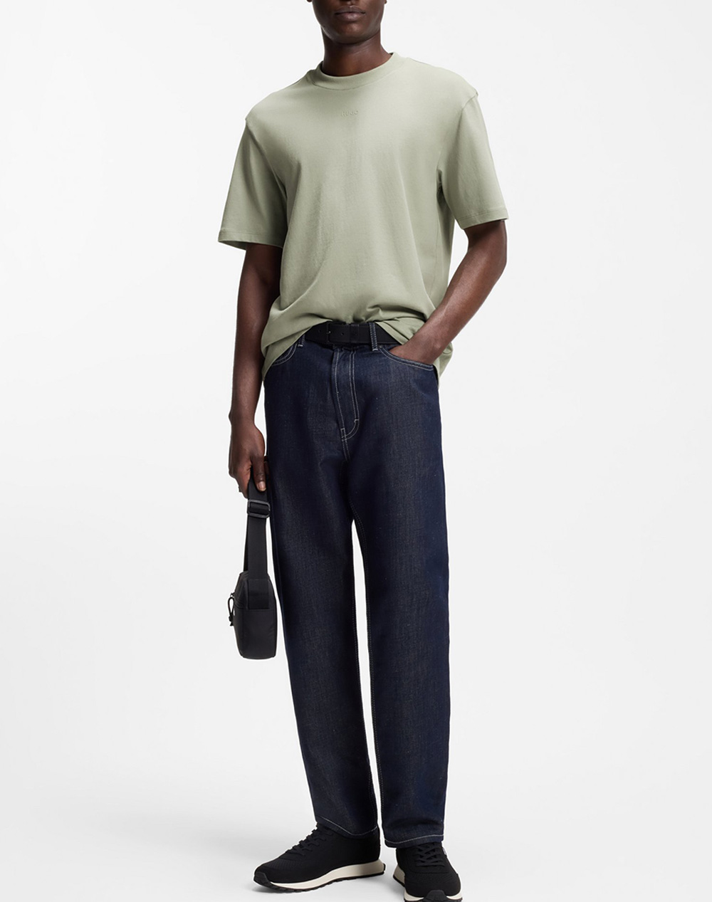 Hugo Dapolino 10248326 01 50488330-337-337 Lightgreen ανδρικά ρούχα μπλούζες T-Shirt Politikos Shop Πολιτικός