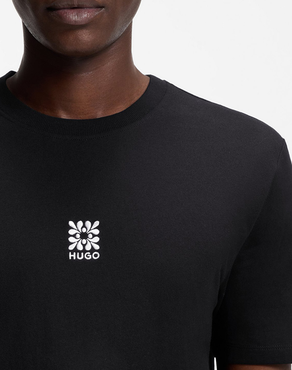 Hugo Darusi 10268404 01 50561126-001 Black ανδρικά ρούχα μπλούζες T-Shirt Politikos Shop Πολιτικός