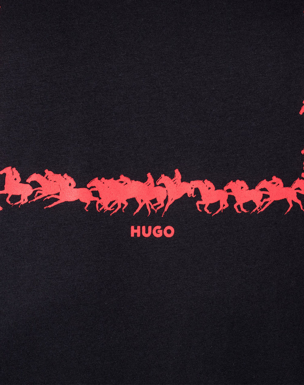 Hugo Duhorse 10258299 01 50557684-001 Black ανδρικά ρούχα μπλούζες T-Shirt Politikos Shop Πολιτικός