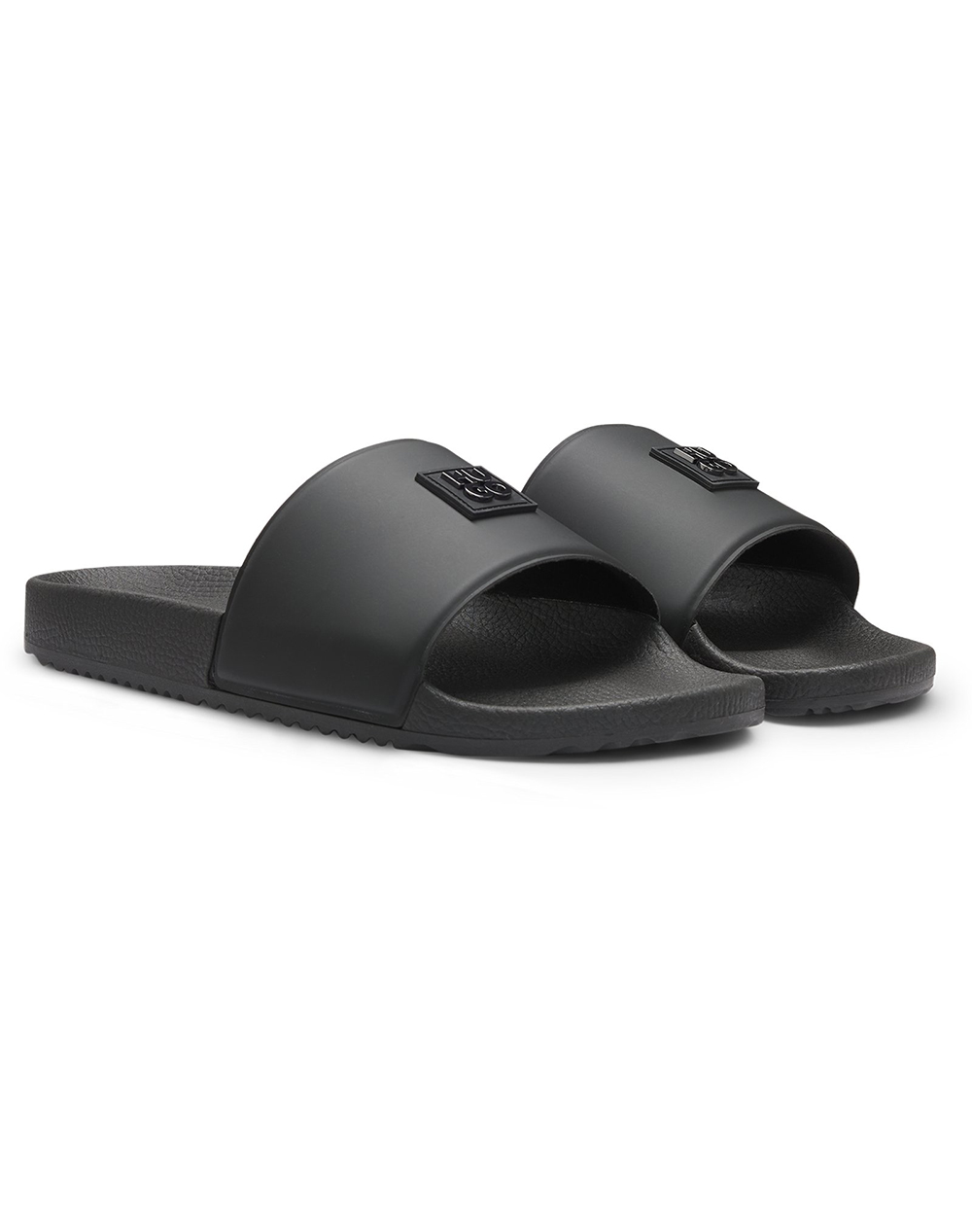 HUGO ΠΑΝΤΟΦΛΕΣ TIMEIN_SLID_PHHW LOGO ΜΕΤΑΛΛΙΚΟ ΜΑΥΡΟ