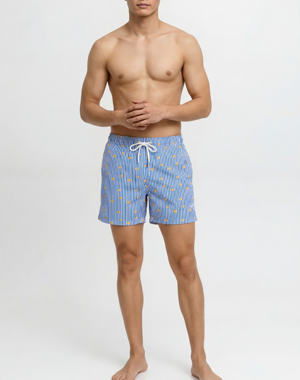 Jack Jones Jpstmaui Breeze Mini Stripe Swim Srt Sn 12291425-Delft Lightblue ανδρικά ρούχα μαγιό Σορτς Politikos Shop Πολιτικός