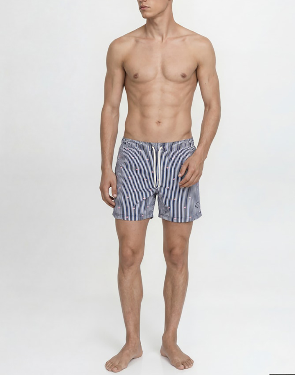 Jack Jones Jpstmaui Breeze Mini Stripe Swim Srt Sn 12291425-Navy Blazer Navyblue ανδρικά ρούχα μαγιό Σορτς Politikos Shop Πολιτικός