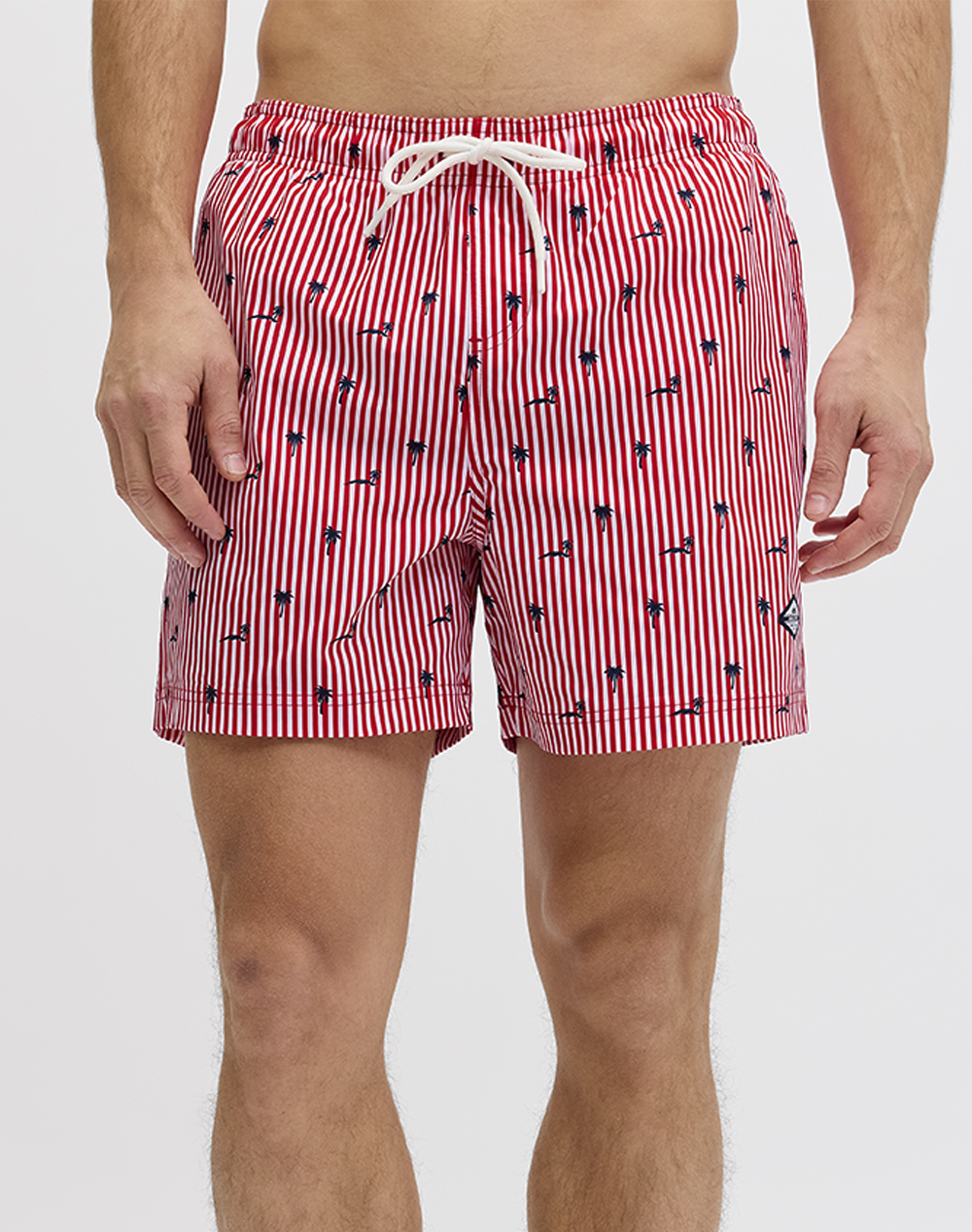 JACK&JONES JPSTMAUI BREEZE MINI STRIPE SWIM SRT SN 12291425-True Red Red
