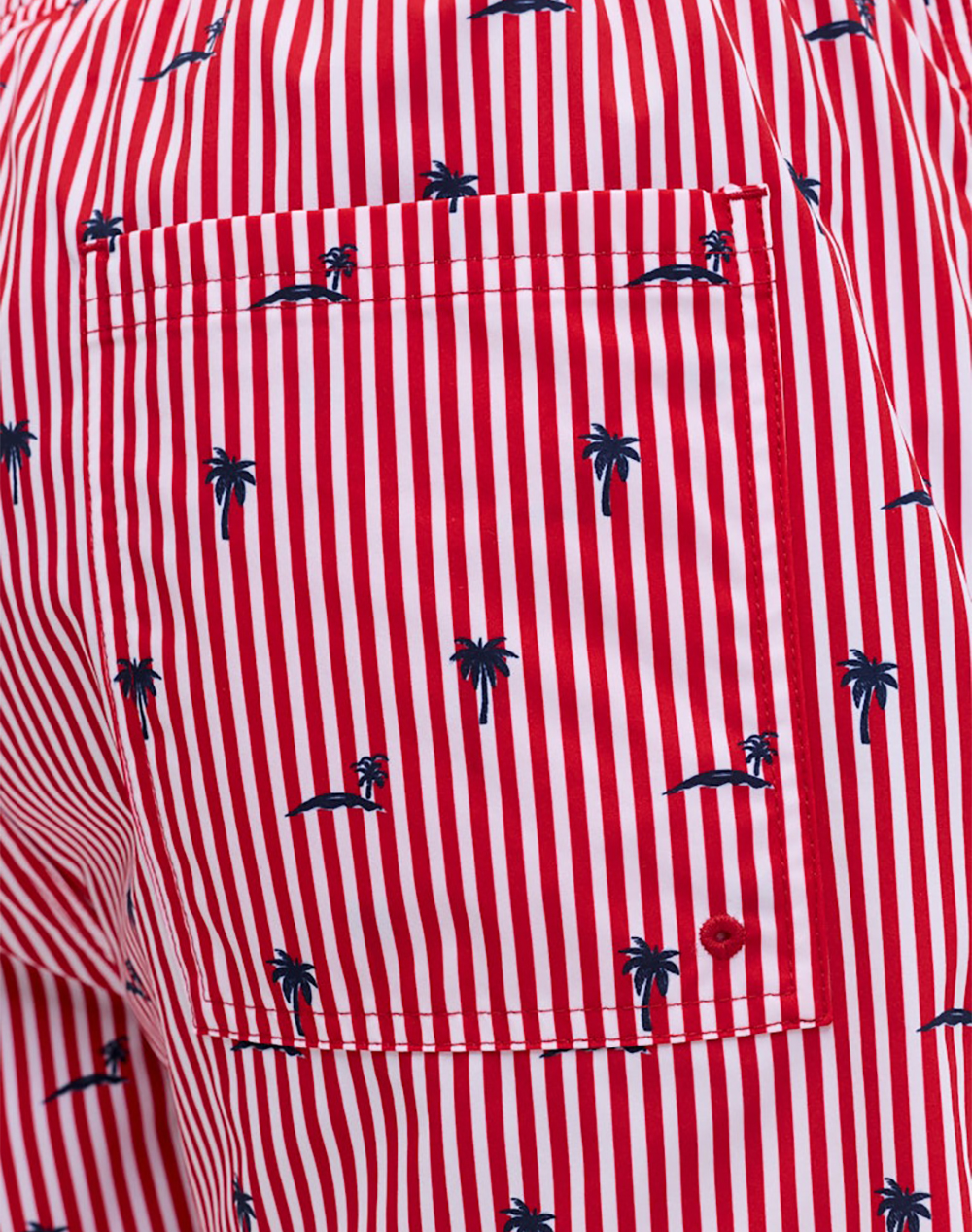 Jack Jones Jpstmaui Breeze Mini Stripe Swim Srt Sn 12291425-True Red ανδρικά ρούχα μαγιό Σορτς Politikos Shop Πολιτικός