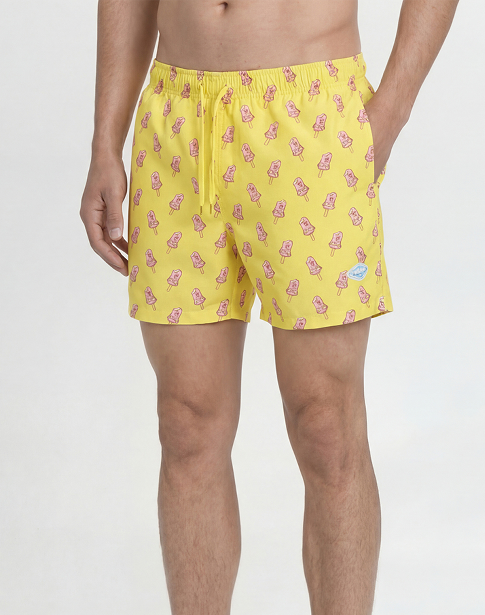 JACK&JONES JPSTMAUI VIBES NOVELTY AOP SWIM SHORT SN 12291426-Endive Yellow