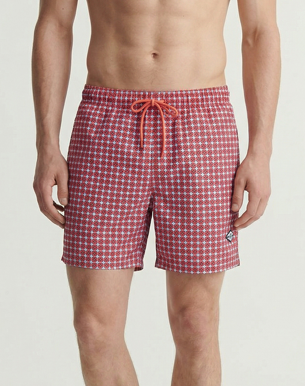 JACK&JONES JPSTMAUI SAND MATURE SWIM SHORTS 12291428-HOT CORAL Coral