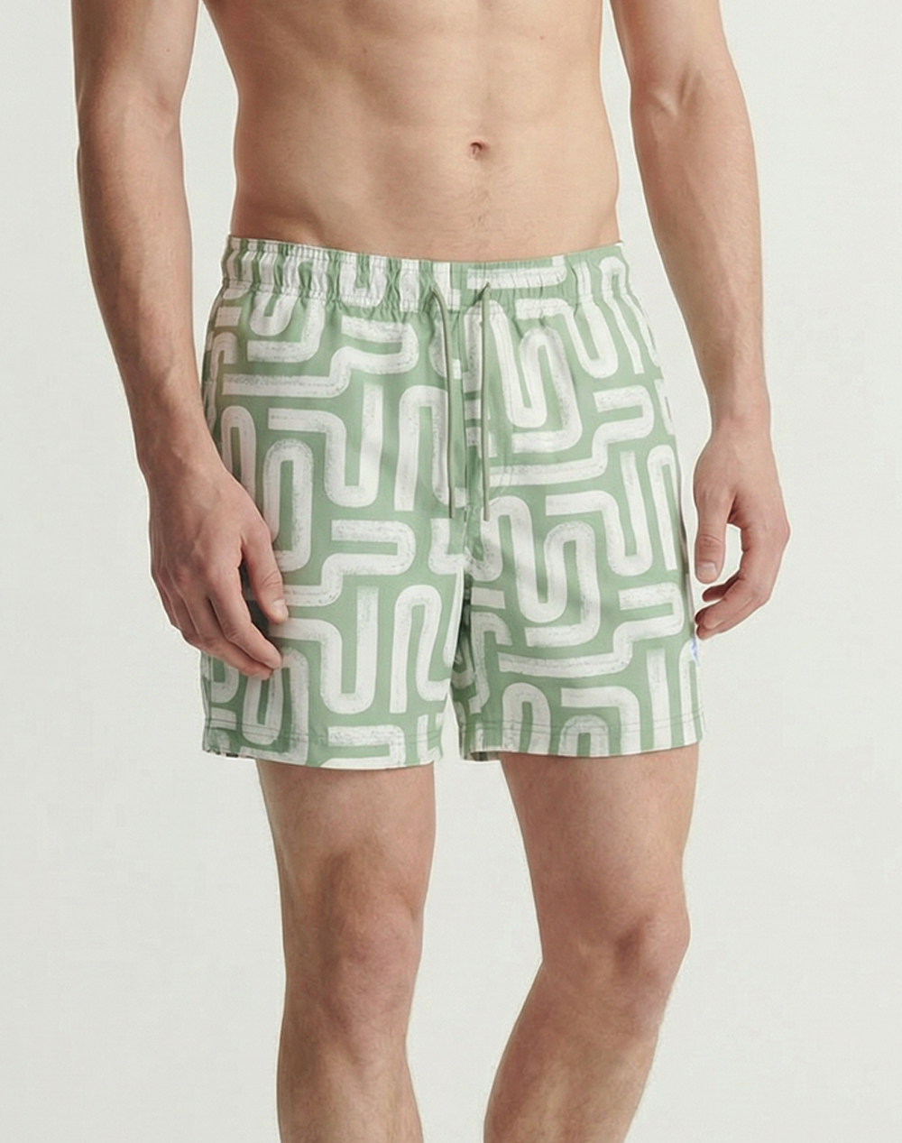 JACK&JONES JPSTMAUI SAND MATURE SWIM SHORTS 12291428-Granite Green LightGreen