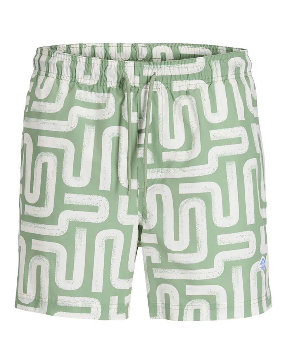 Jack Jones Jpstmaui Sand Mature Swim Shorts 12291428-Granite Green Lightgreen ανδρικά ρούχα μαγιό Σορτς Politikos Shop Πολιτικός