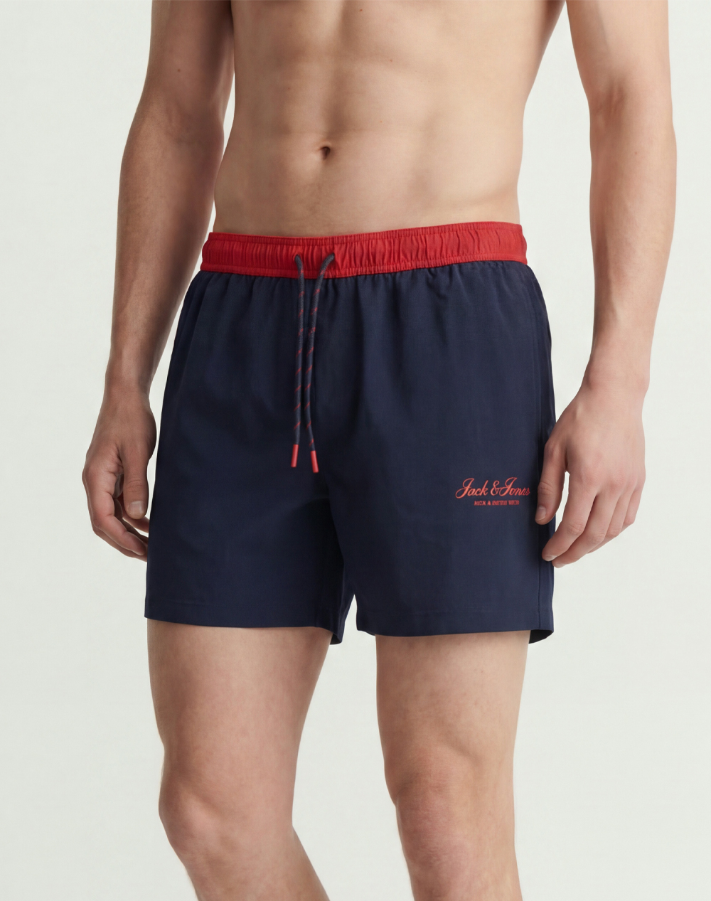 JACK&JONES JPSTMAUI ARCHIVE SWIM SHORTS REG 12296324-Navy BlazerTRUE RED DarkBlue