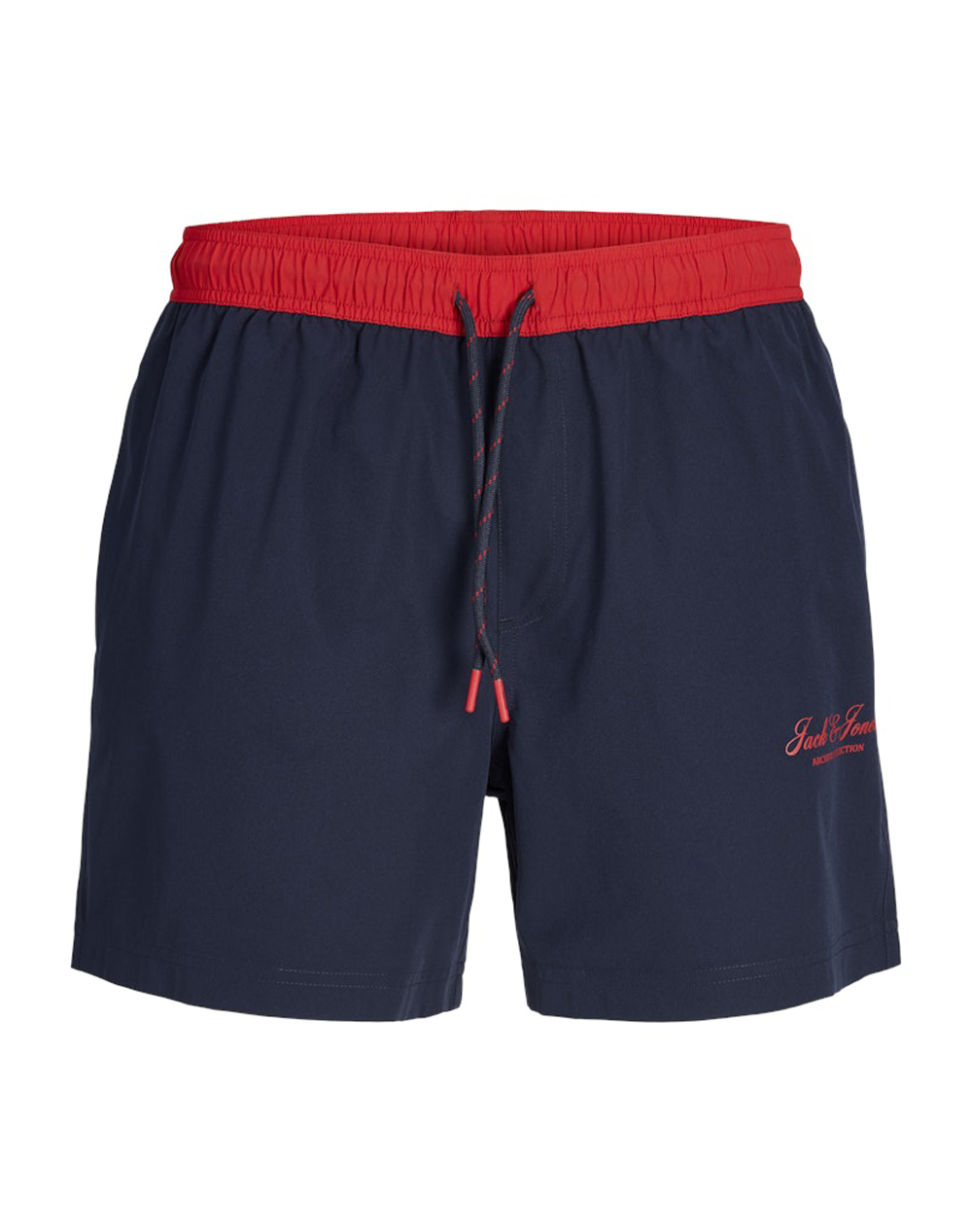 Jack Jones Jpstmaui Archive Swim Shorts Reg 12296324-Navy Blazertrue Red Darkblue ανδρικά ρούχα μαγιό Σορτς Politikos Shop Πολιτικός