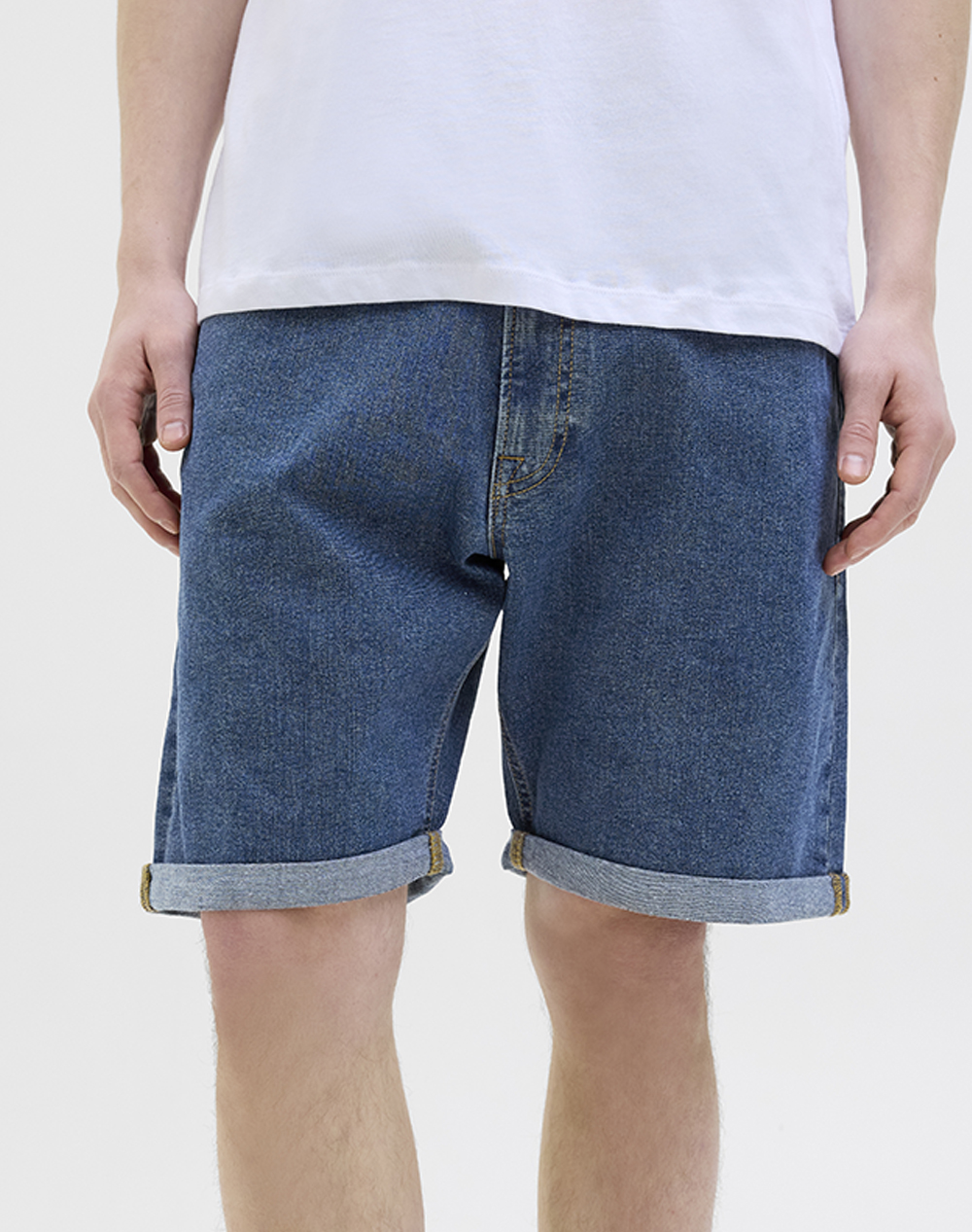 JACK & JONES JREBJOE JJCRAFT SHORTS AKM 760 12270463-BLUE DENIM DenimBlue