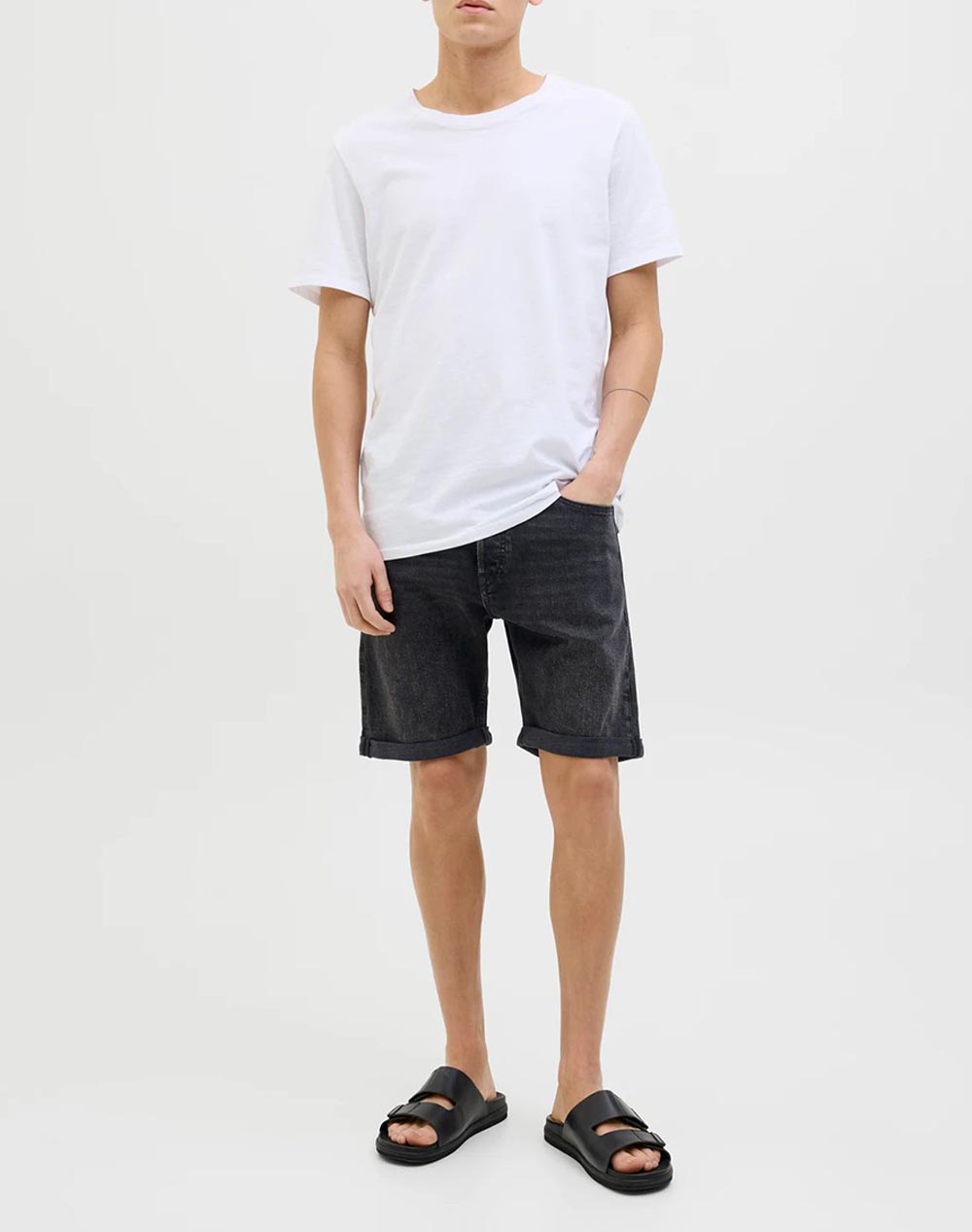 Jack Jones Jjirick Jjoriginal Shorts Am 360 Sn 12269612-Black Denimam 363 Denimblack ανδρικά ρούχα Σορτς Βερμουδες Jeans Politikos Shop Πολιτικός