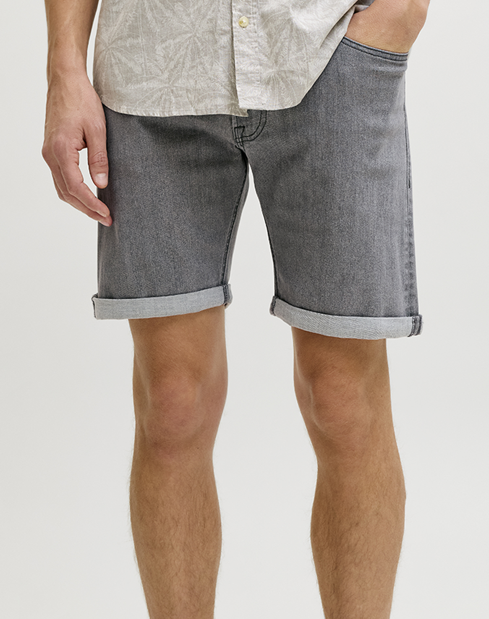 JACK&JONES JREBJOE JJCRAFT SHORTS AT 454 SN 12297574-Grey Denim DenimGray