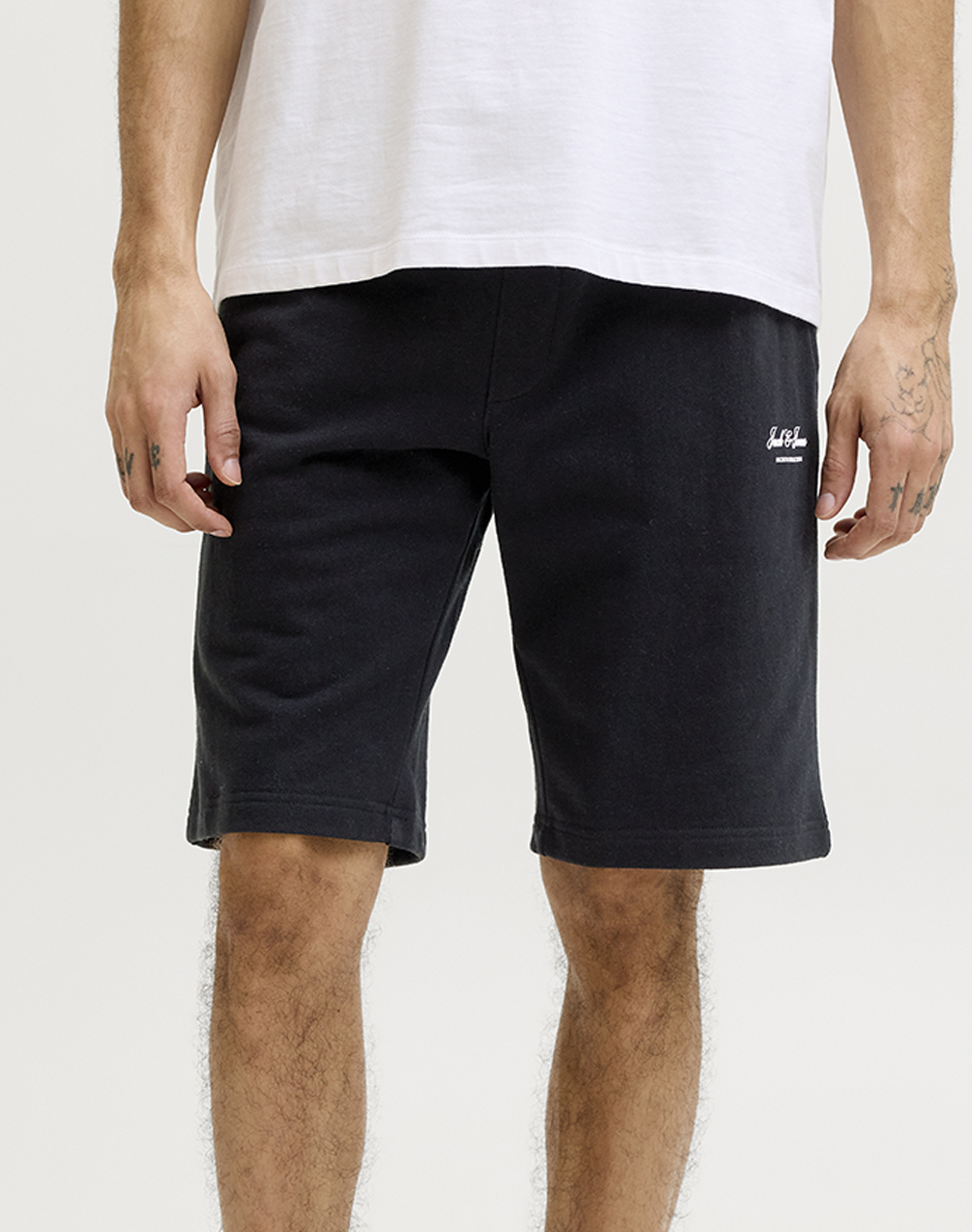 JACK&JONES JPSTGORDON ARCHIVE SWEAT SHORTS MID SN 12288638-BLACK Black