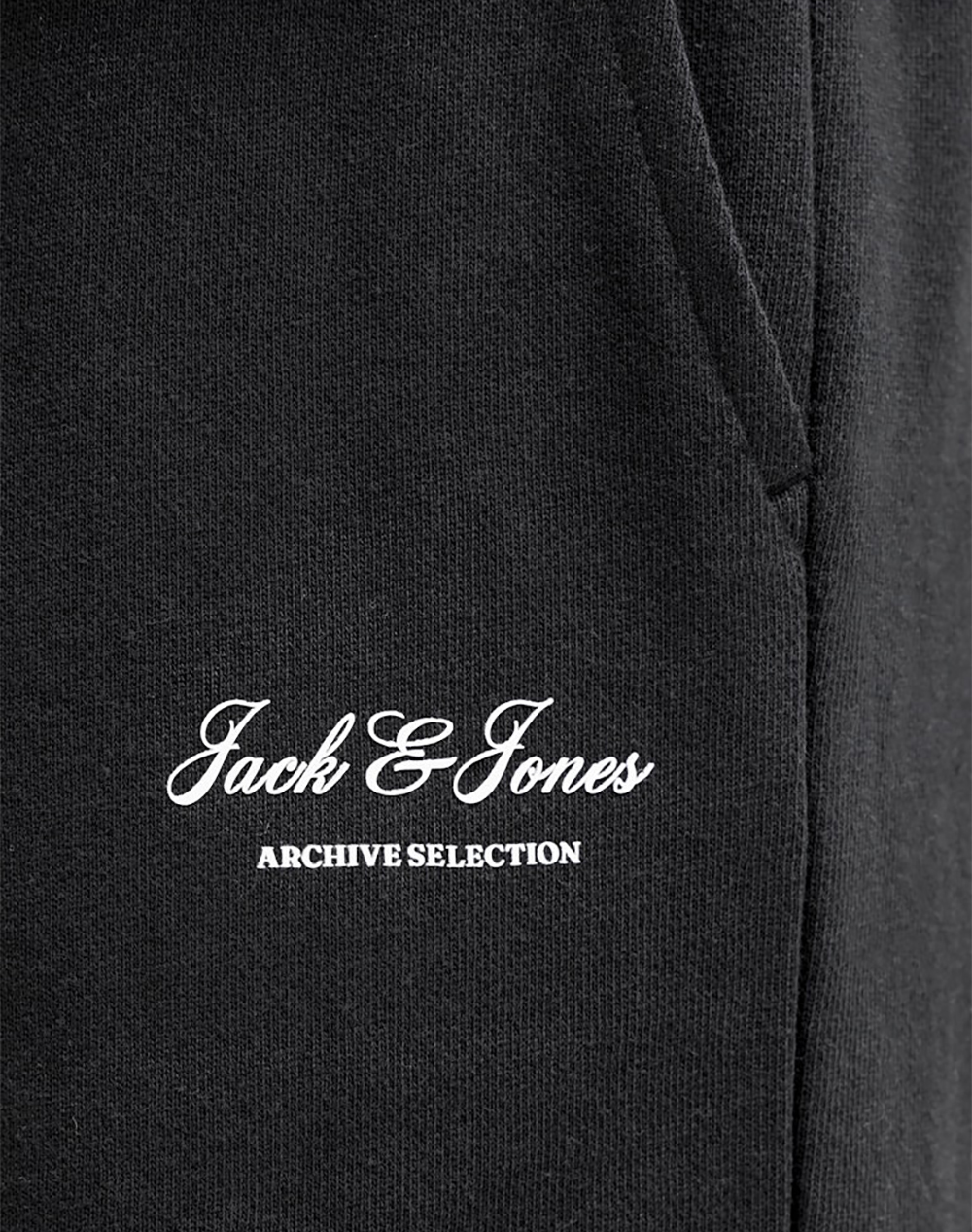 Jack Jones Jpstgordon Archive Sweat Shorts Mid Sn 12288638-Black Black ανδρικά αθλητικά ρούχα Σορτς Βερμουδα Politikos Shop Πολιτικός